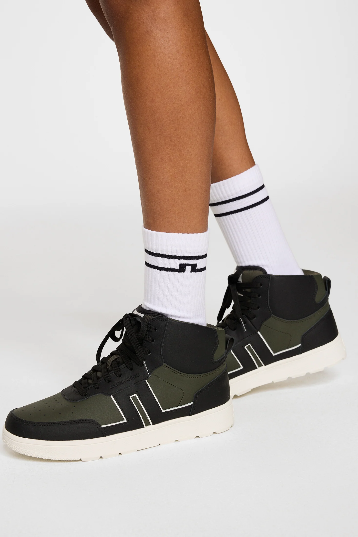 Ace High-Top Golf Sneaker W / Forest Green - Image 7