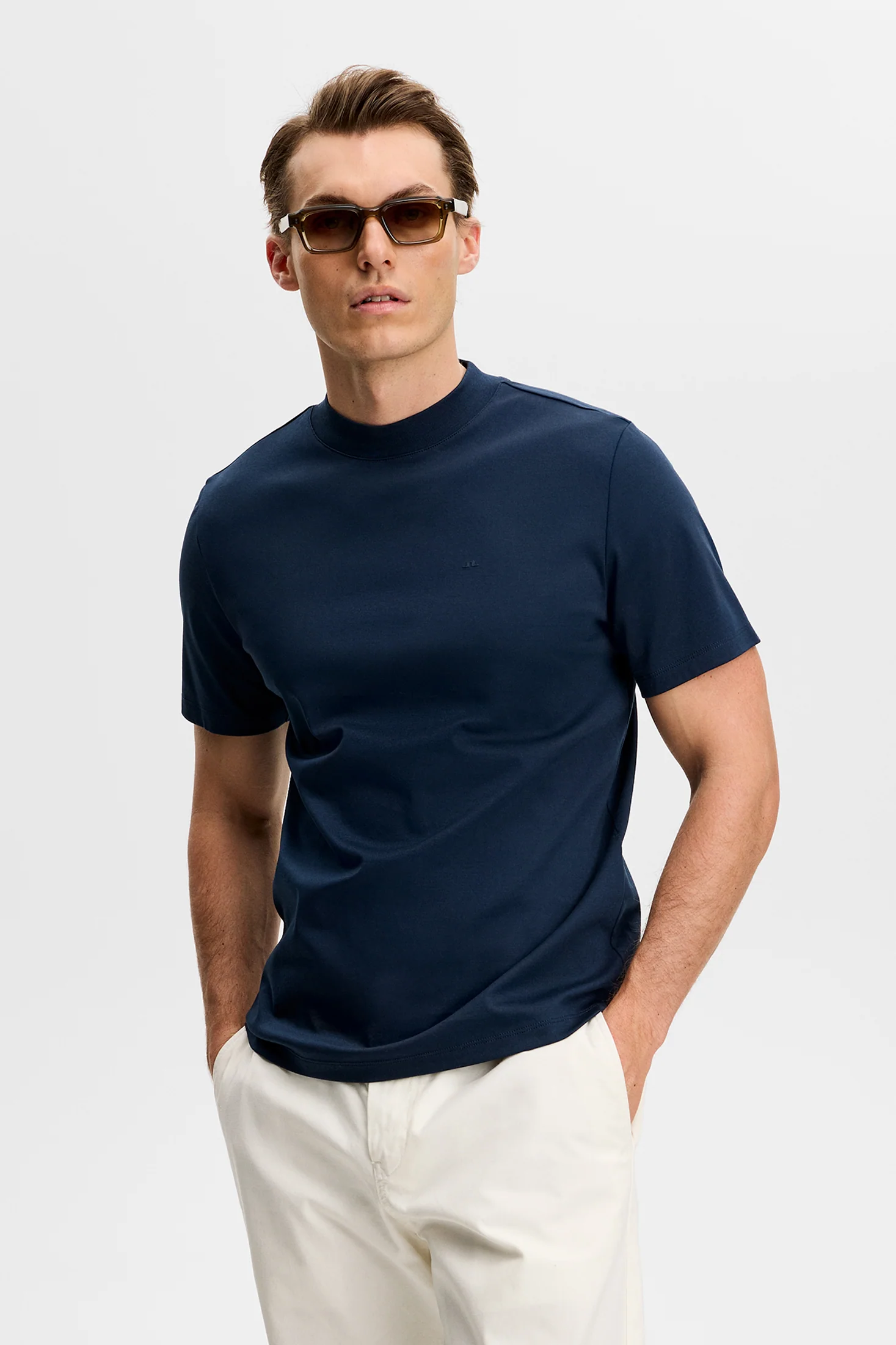 Ace Mock Neck T-Shirt / JL Navy - Image 2