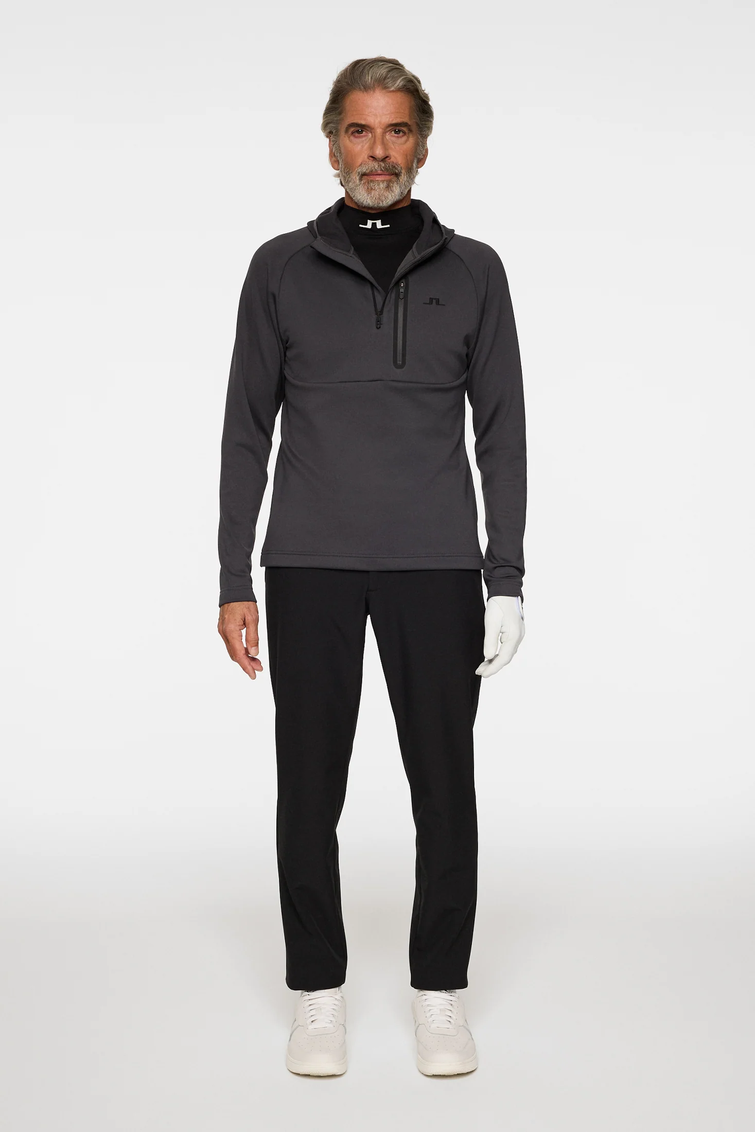 Adam Quarter Zip Hood / Asphalt - Image 4