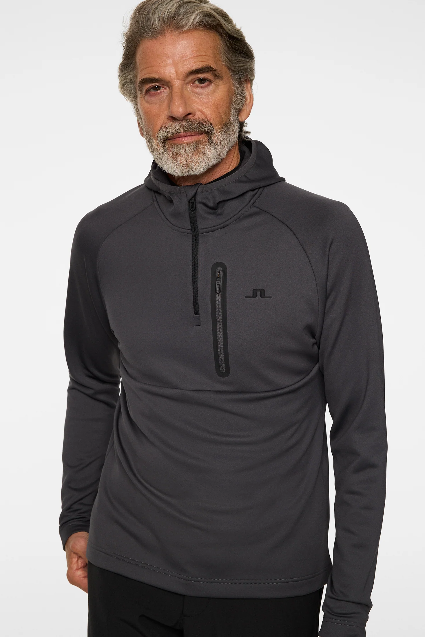 Adam Quarter Zip Hood / Asphalt - Image 5