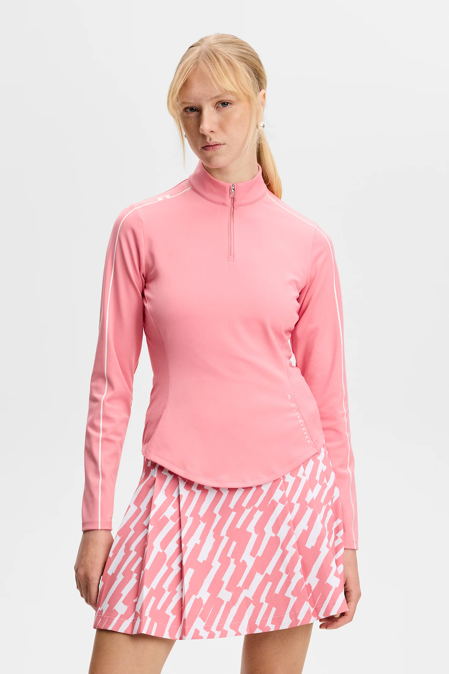 Adiola Quarter Zip Mid Layer / Flamingo Plume - Image 3
