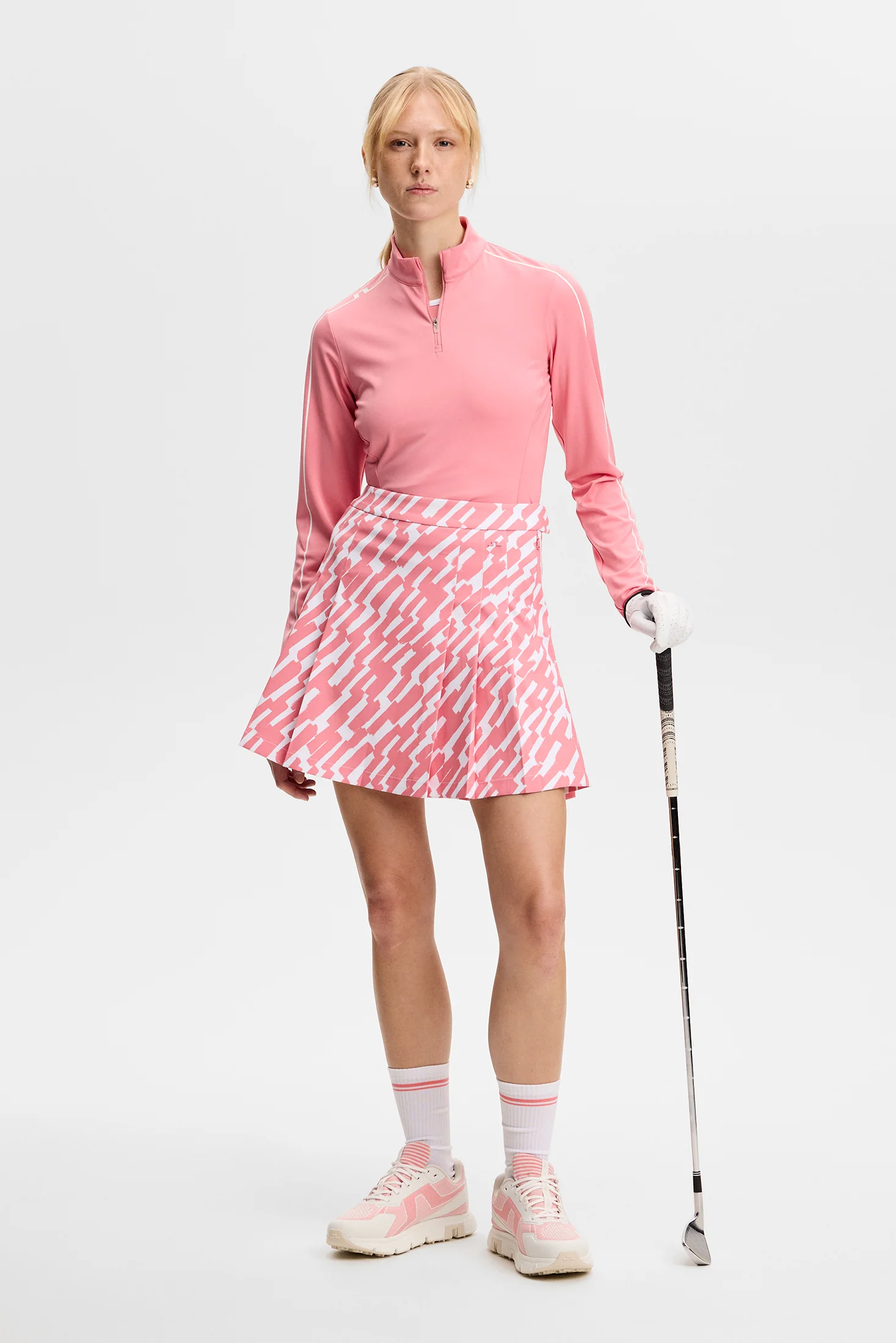 Adiola Quarter Zip Mid Layer / Flamingo Plume - Image 5