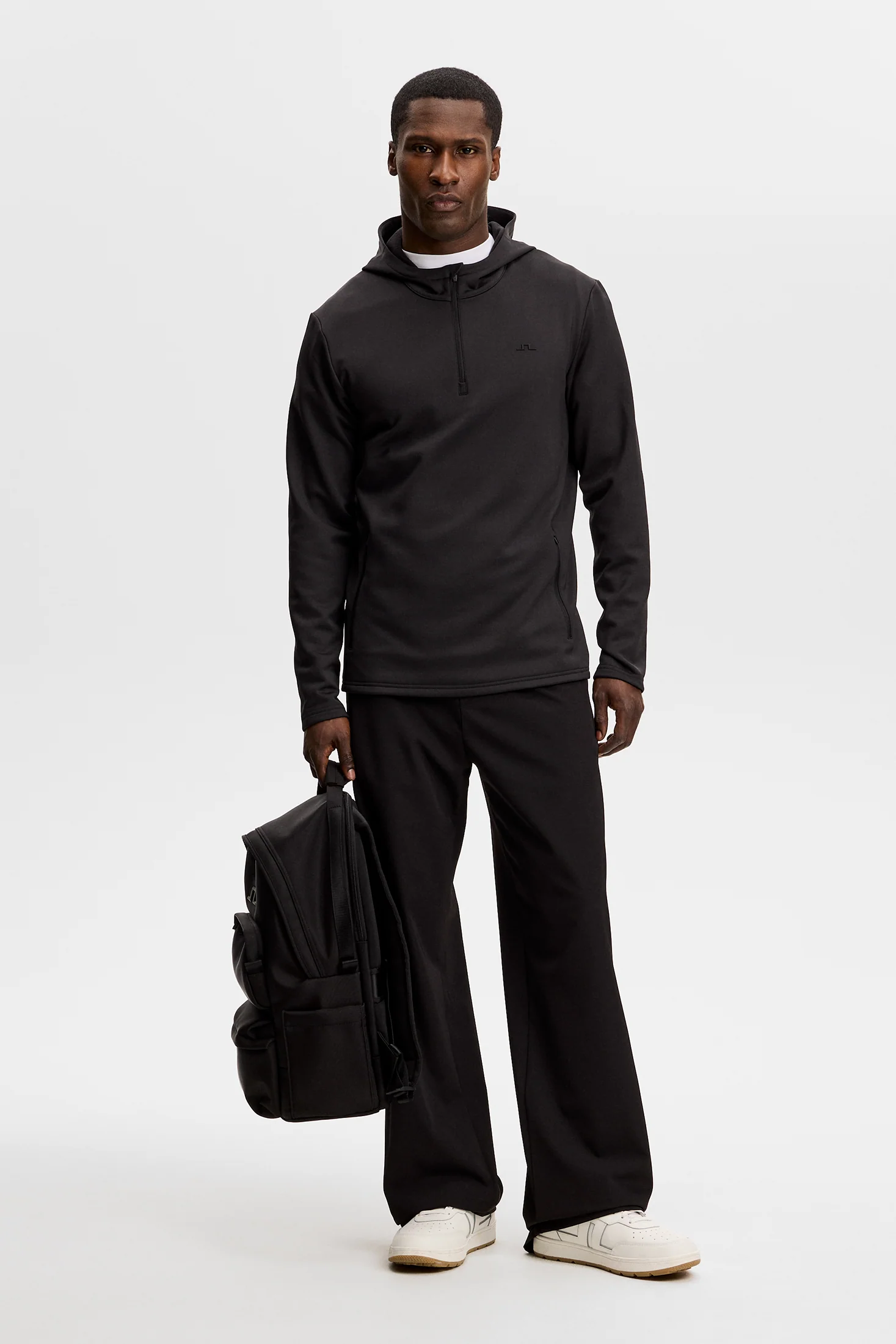 Aerial Quarter Zip Hood / Black - Image 3