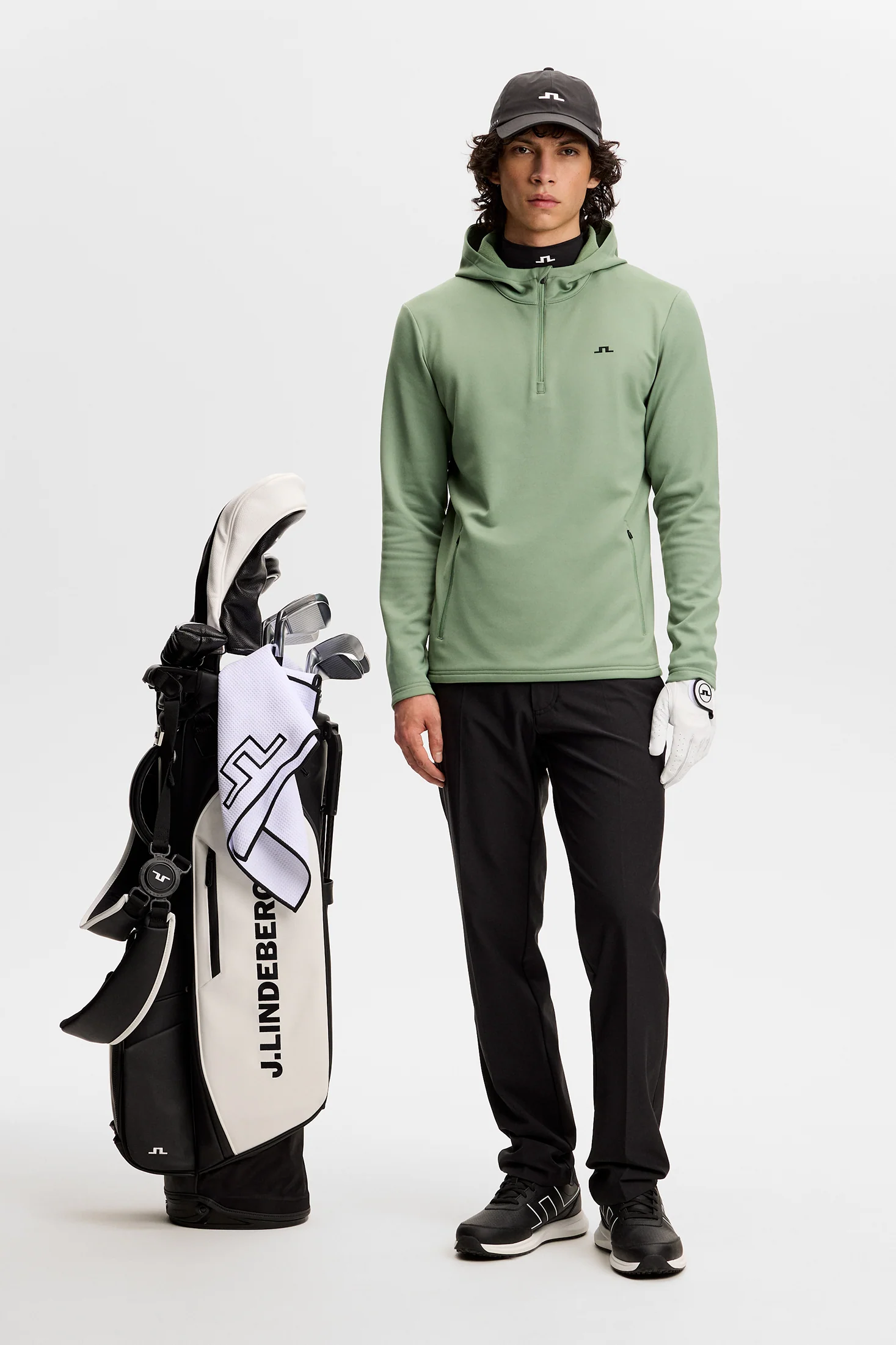 Aerial Quarter Zip Hood / Hedge Green - Image 4