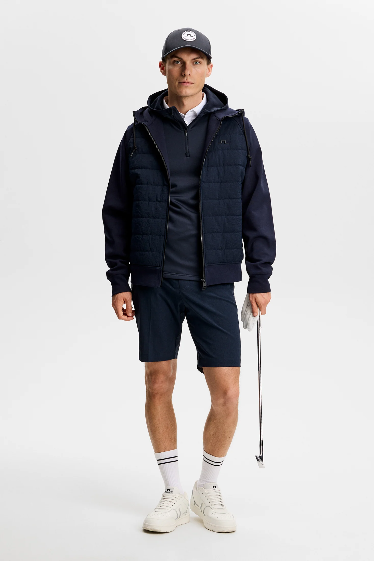 Aerial Quarter Zip Hood / JL Navy - Image 4