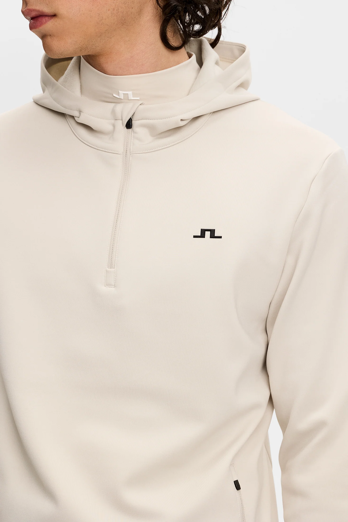 Aerial Quarter Zip Hood / Moonbeam - Image 4