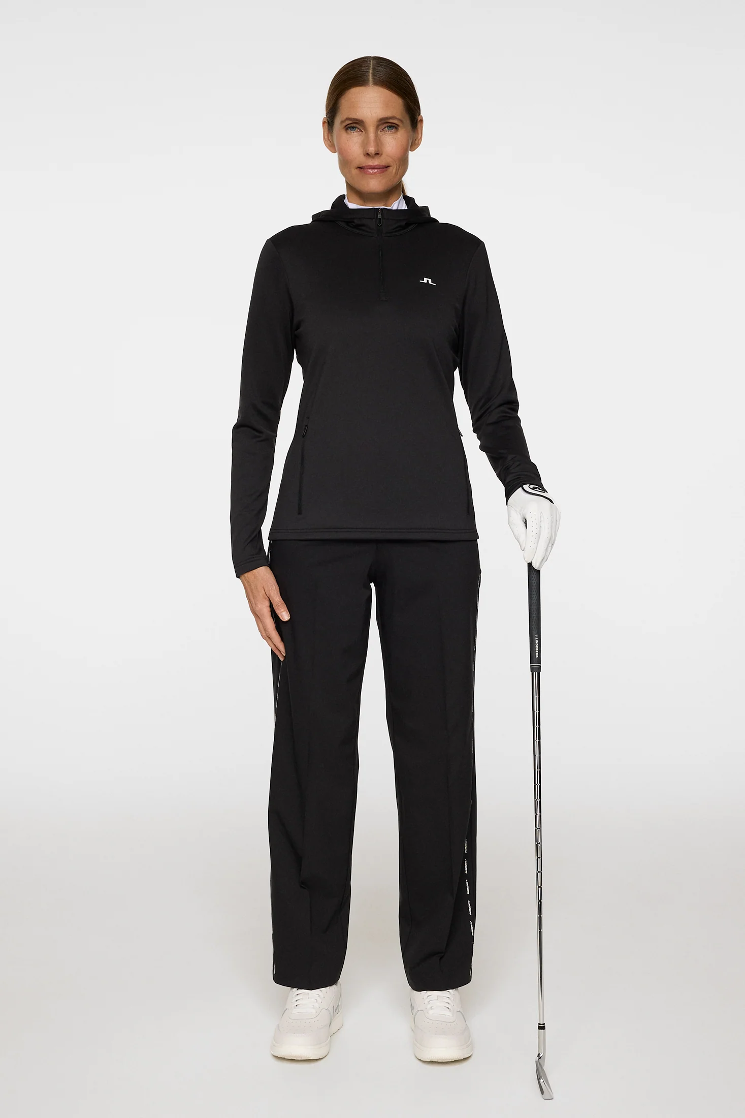 Aerialle Quarter Zip Hood / Black - Image 4
