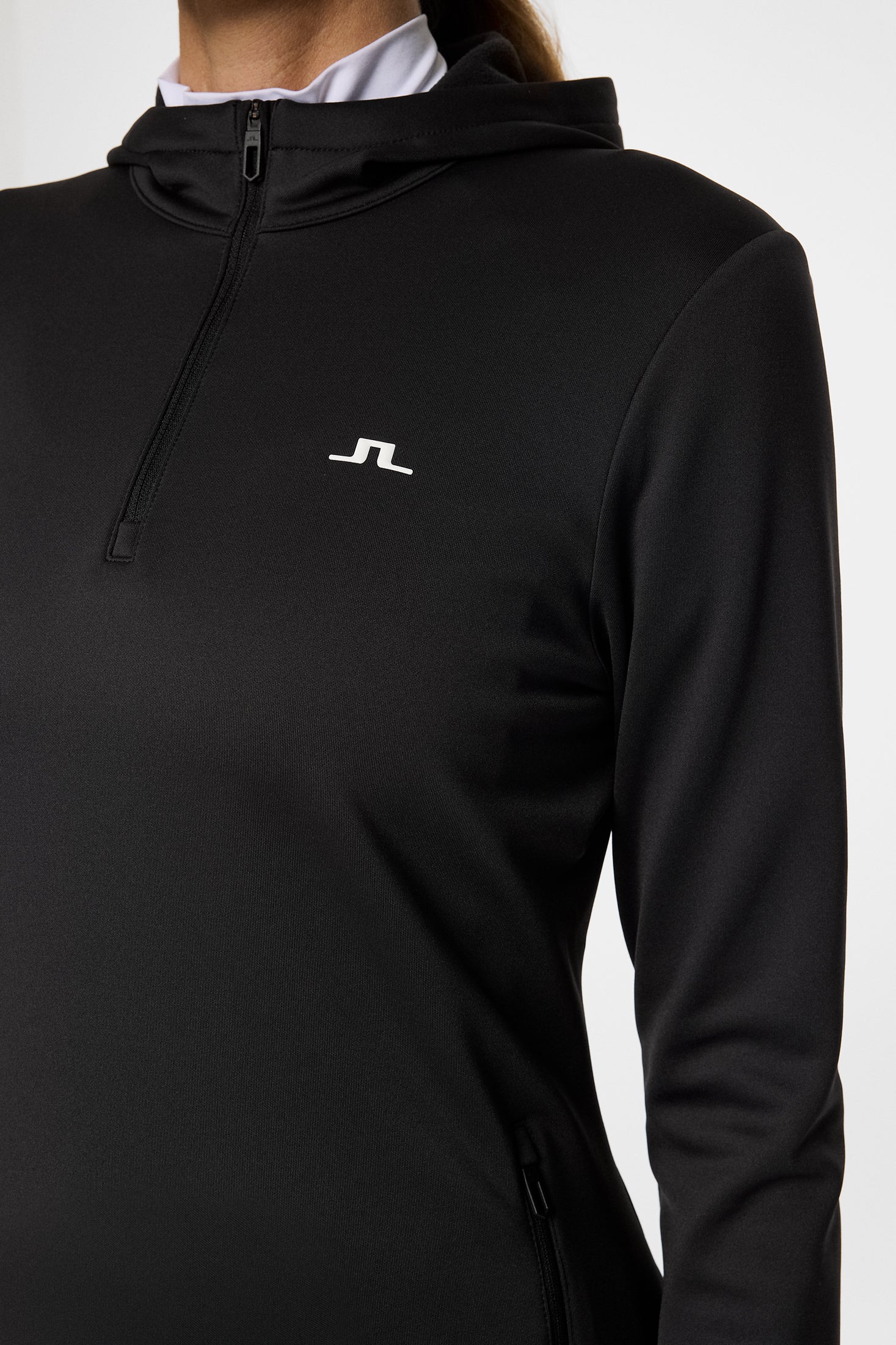 Aerialle Quarter Zip Hood / Black - Image 6