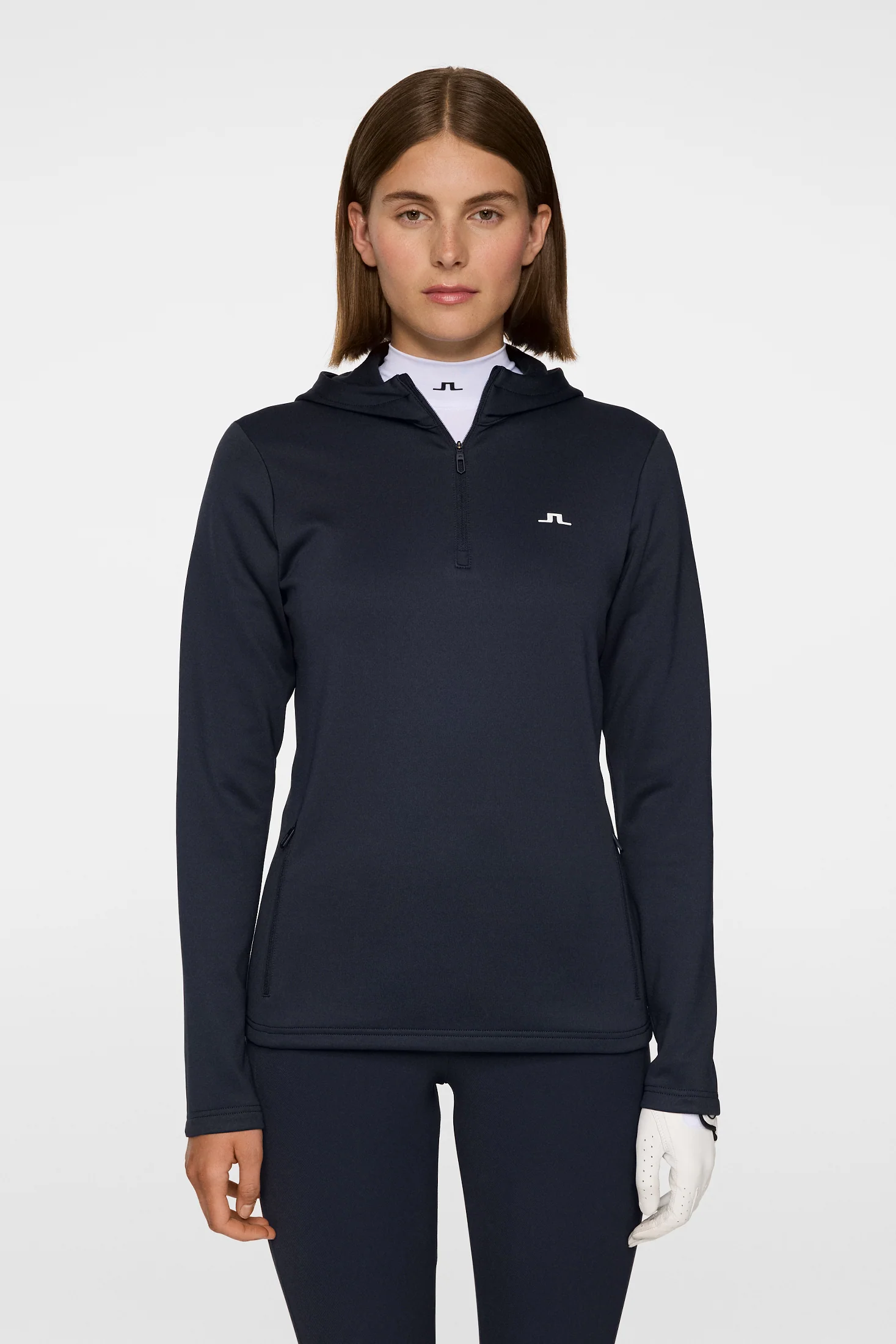 Aerialle Quarter Zip Hood / JL Navy - Image 2