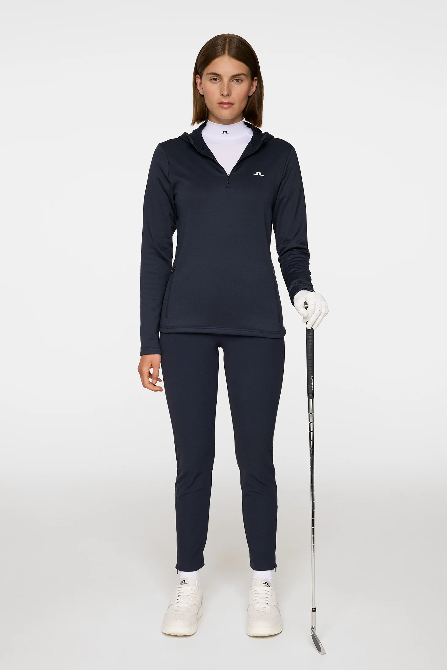 Aerialle Quarter Zip Hood / JL Navy - Image 4