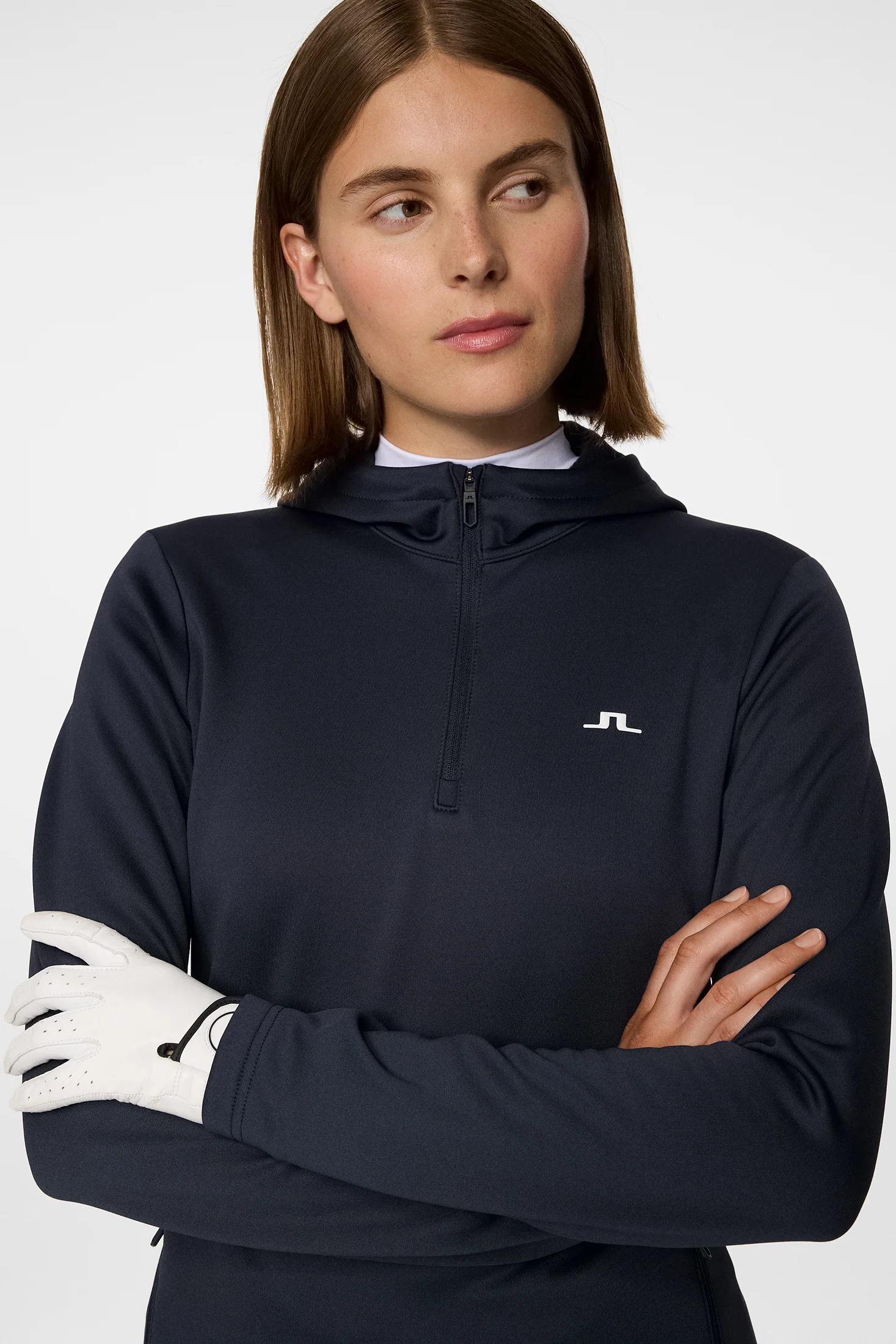 Aerialle Quarter Zip Hood / JL Navy - Image 5