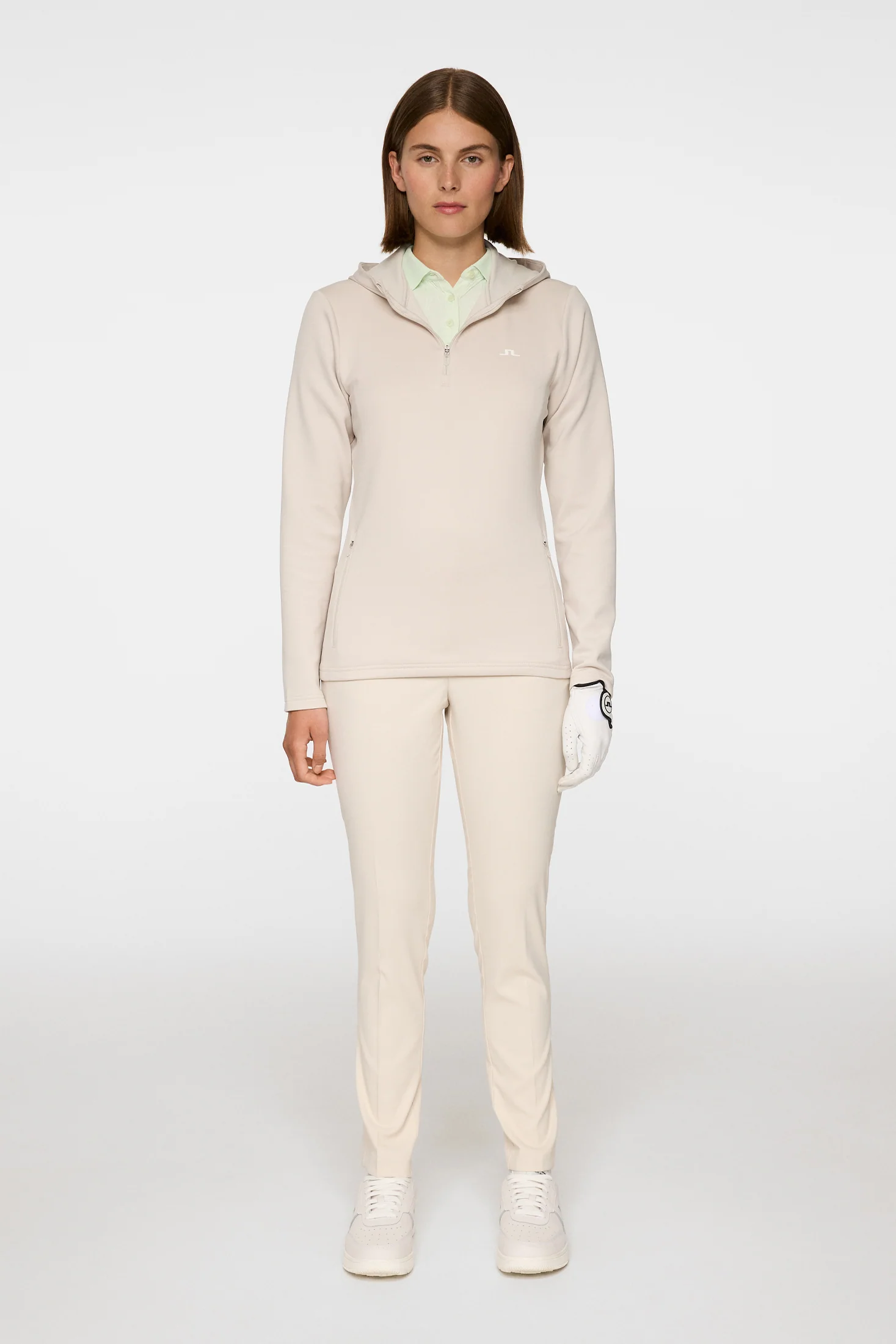 Aerialle Quarter Zip Hood / Moonbeam - Image 4