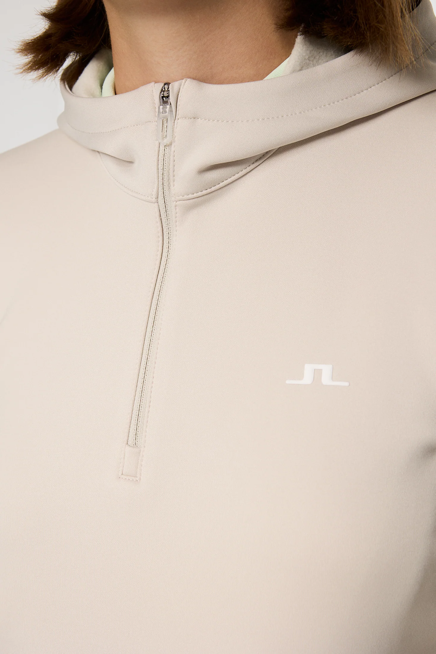 Aerialle Quarter Zip Hood / Moonbeam - Image 6