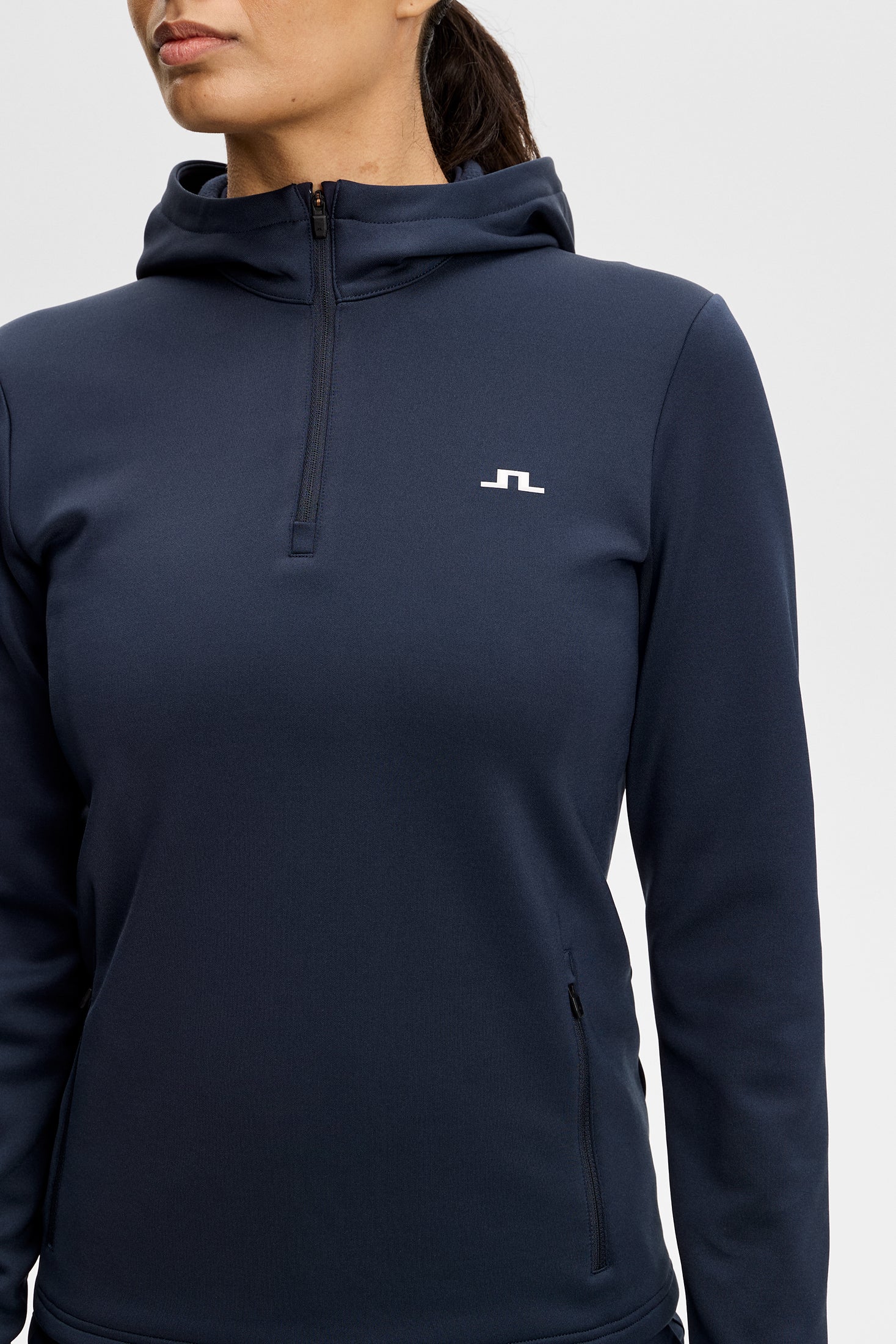 Aerielle Quarter Zip Hood / JL Navy - Image 5