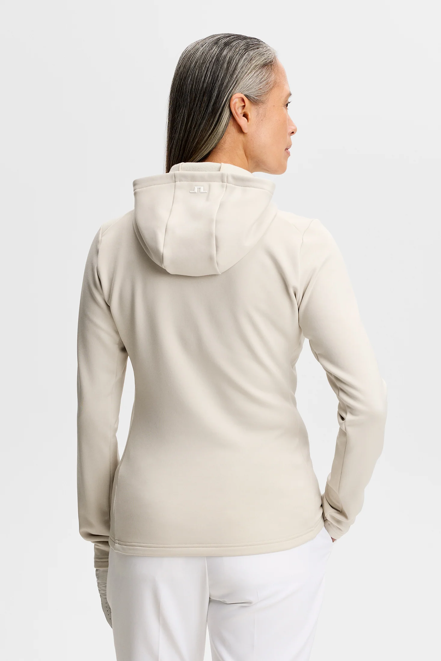 Aerielle Quarter Zip Hood / Moonbeam - Image 3