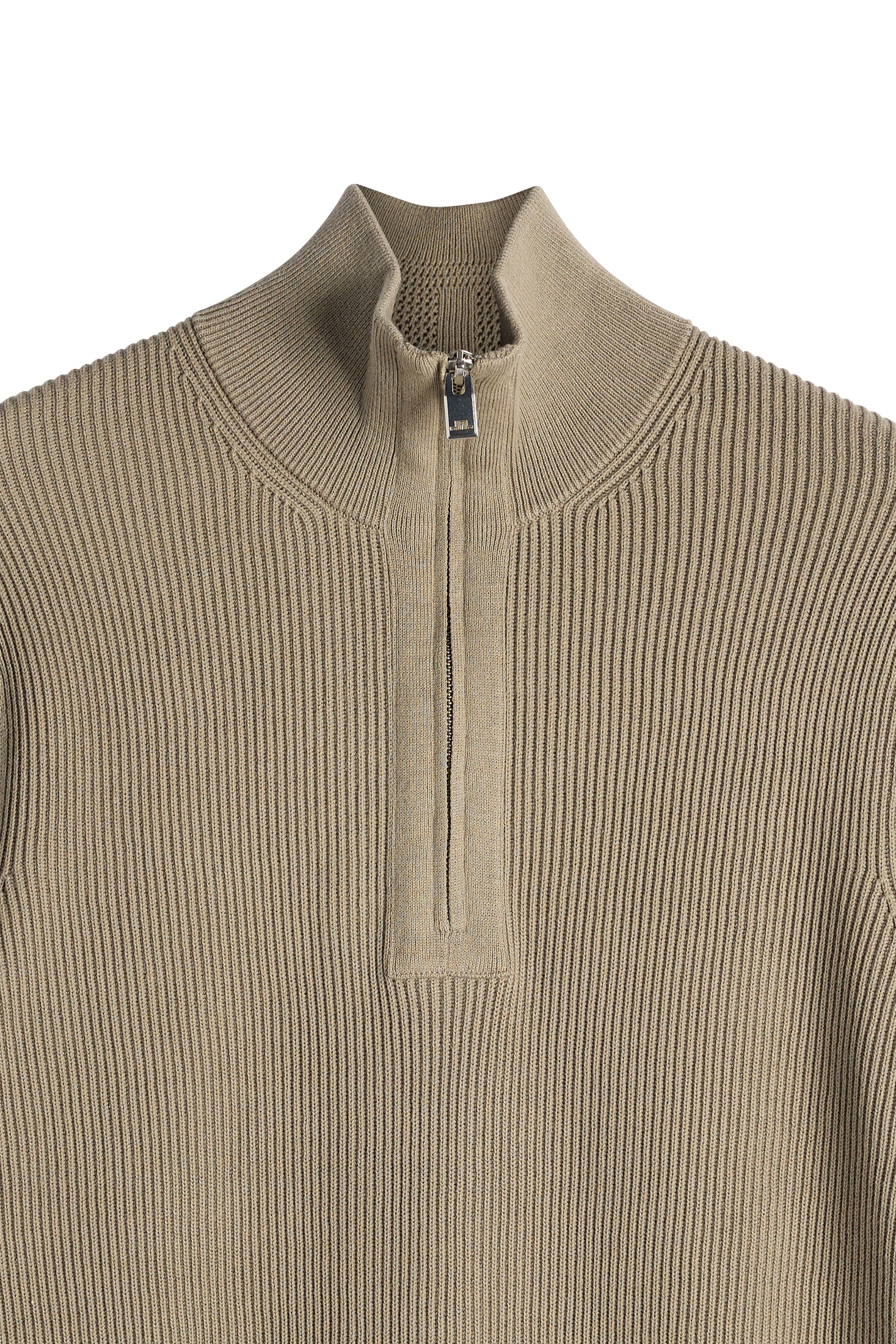 Alex Half Zip Knitted Sweater / Brindle - Image 7