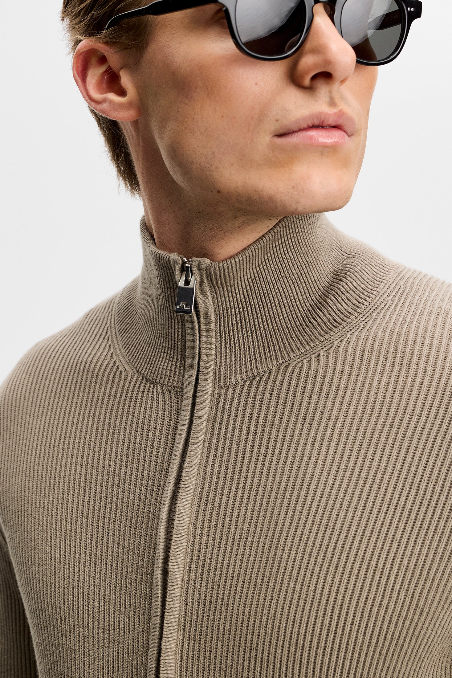 Alexis Full Zip Cardigan / Brindle - Image 6