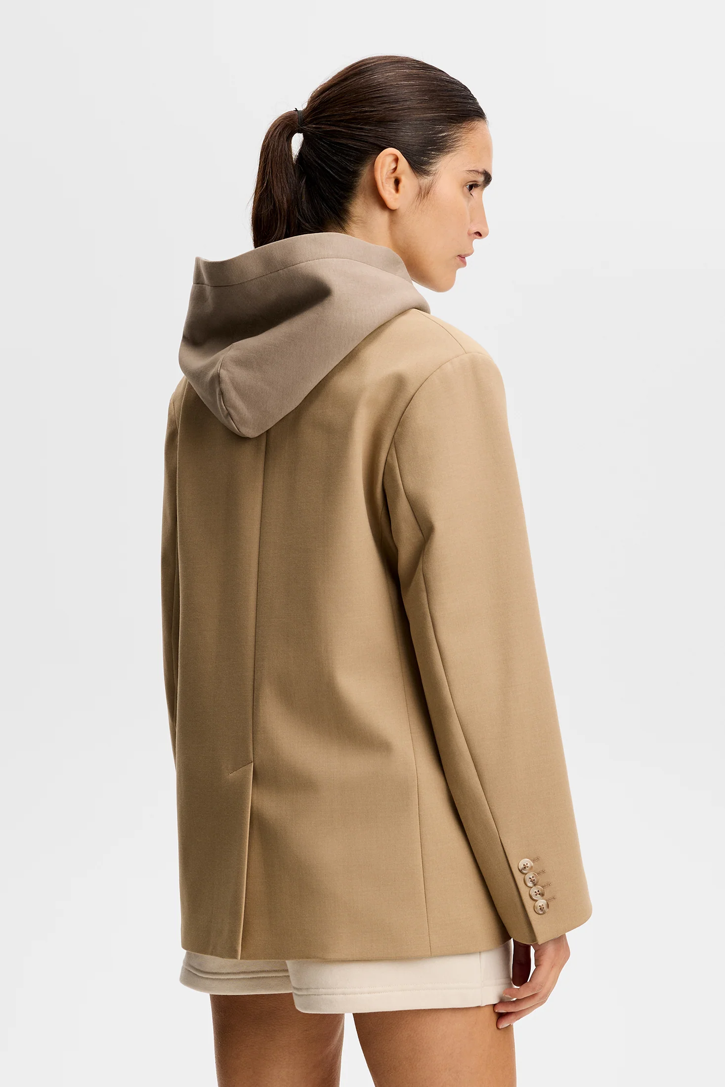 Amanda Compact Stretch Blazer / Brindle - Image 4