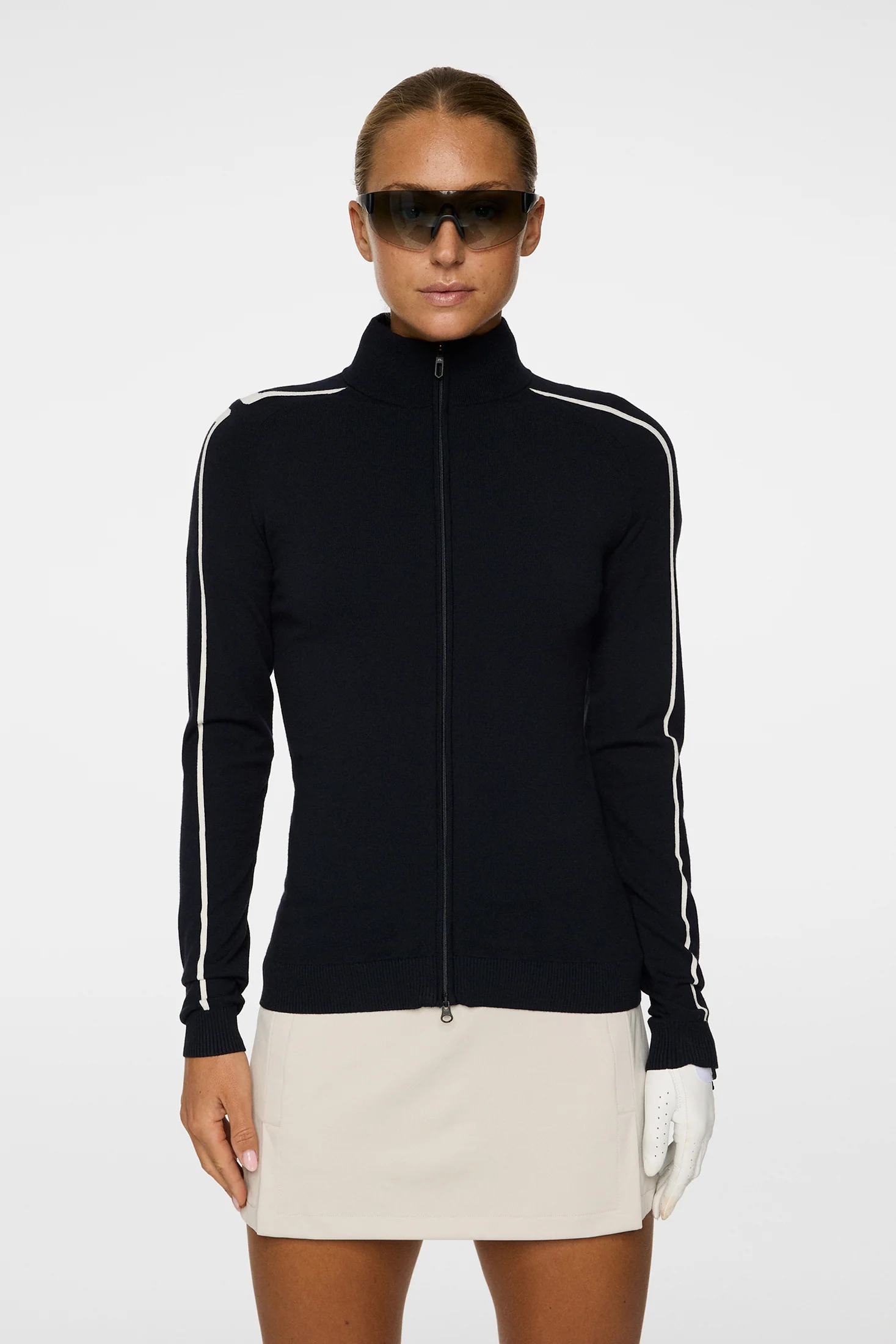 Aubree Knitted Zip Sweater / JL Navy - Image 2