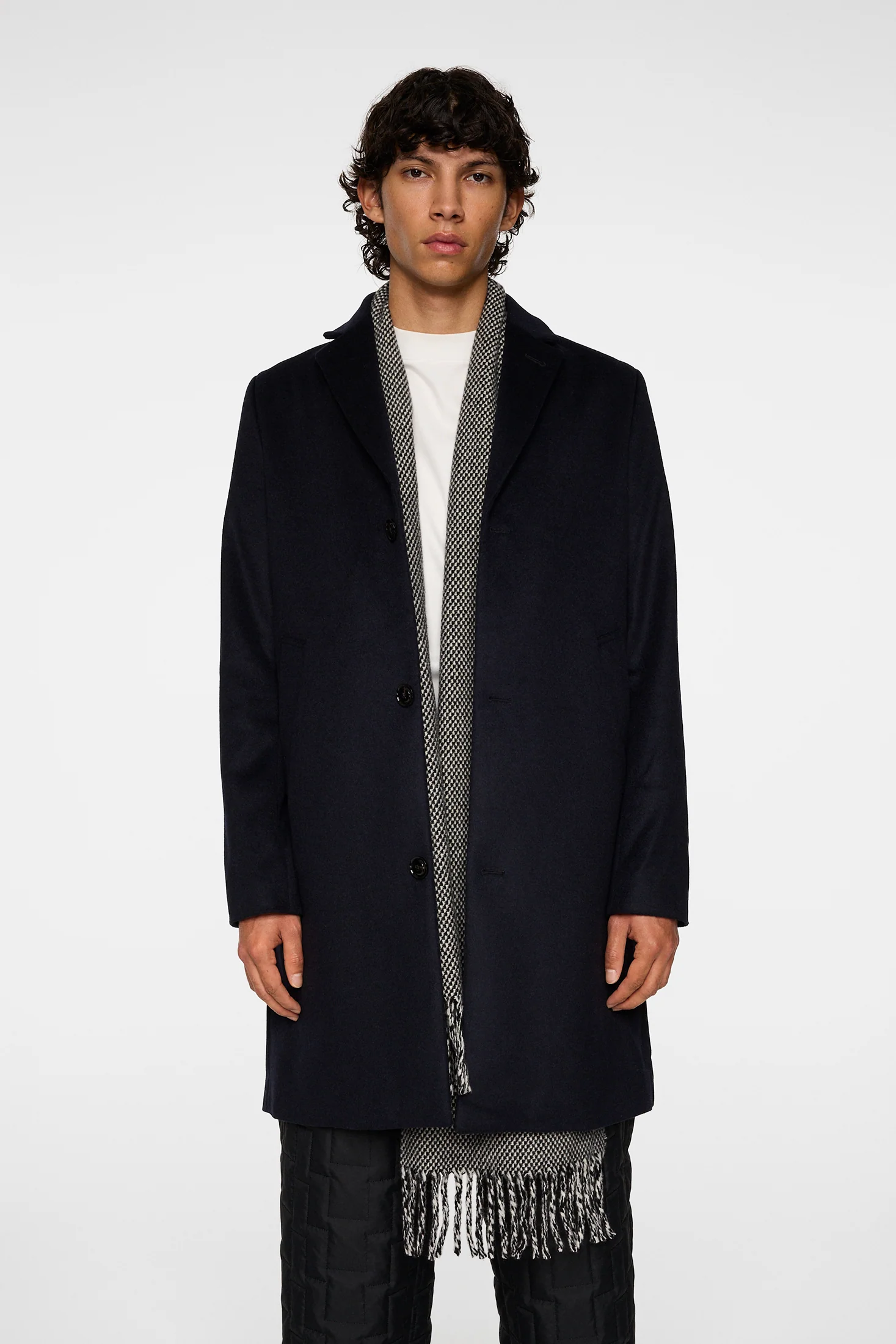 August Melton Cashmere Coat / JL Navy - Image 5