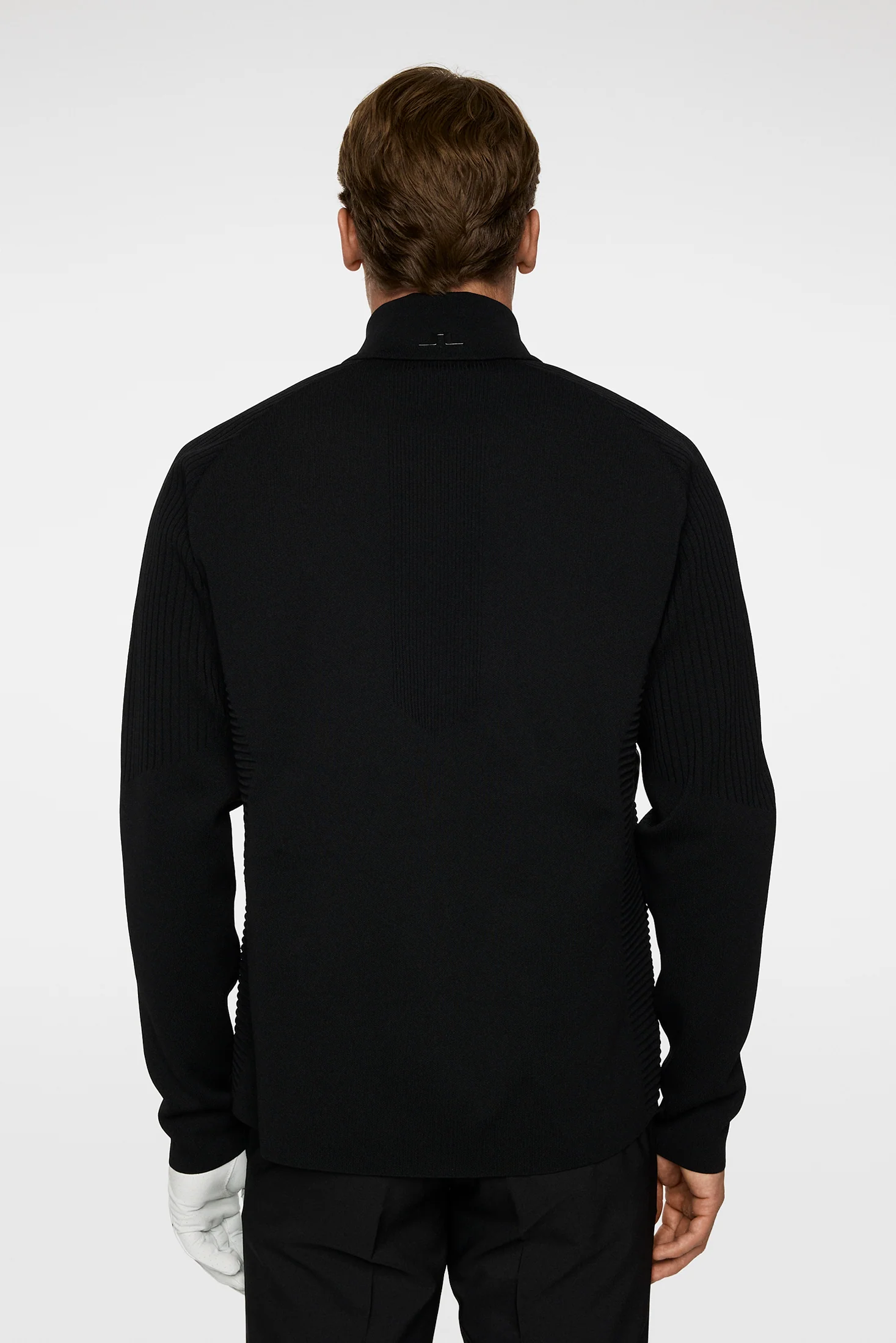 Aziel Tech Knit Zip Sweater / Black - Image 4