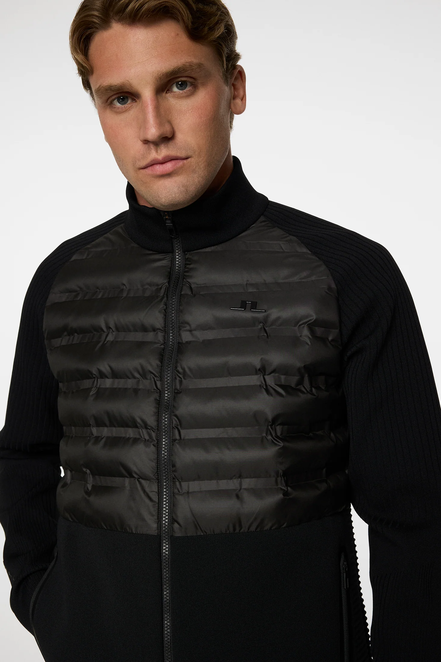 Aziel Tech Knit Zip Sweater / Black - Image 6