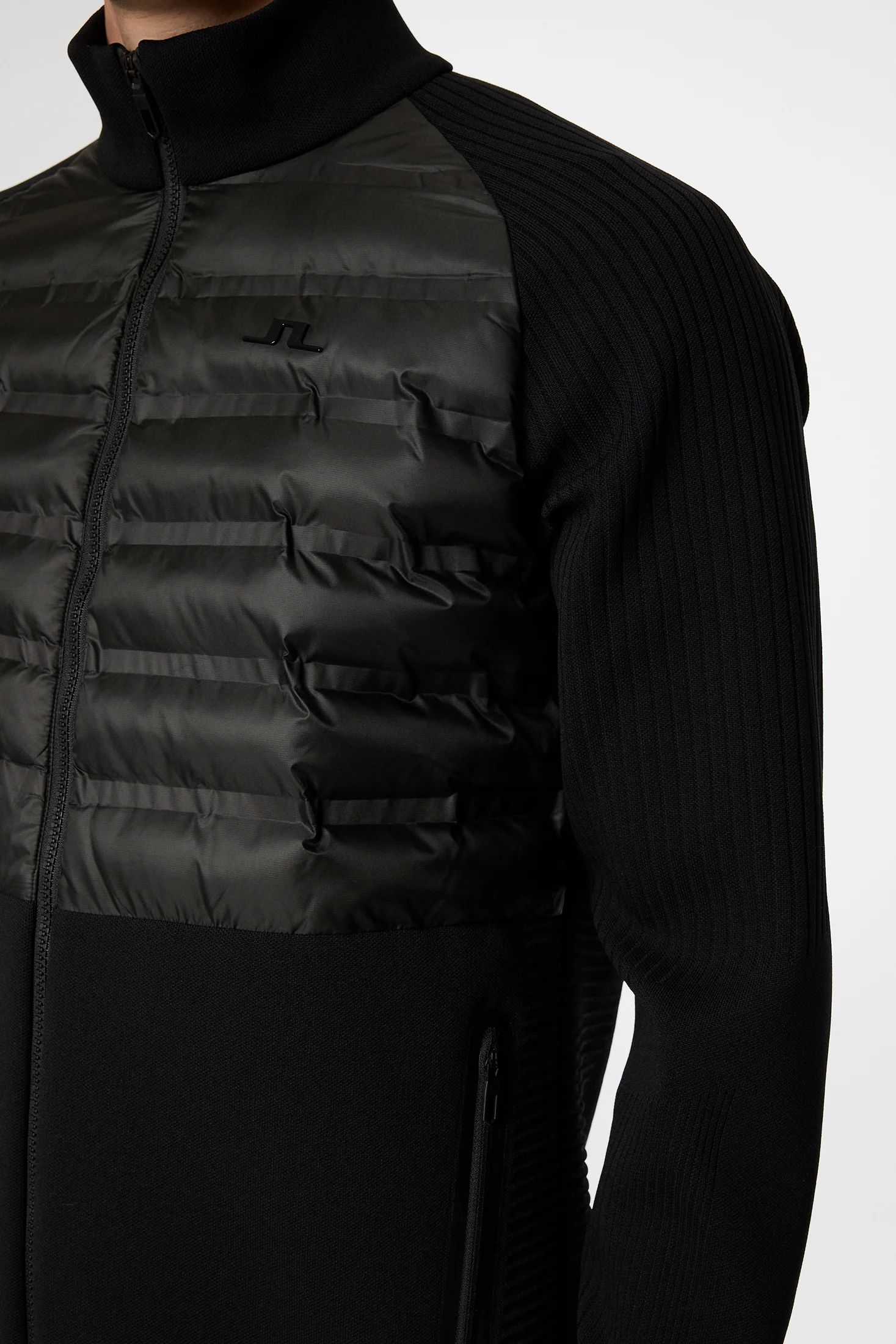 Aziel Tech Knit Zip Sweater / Black - Image 7
