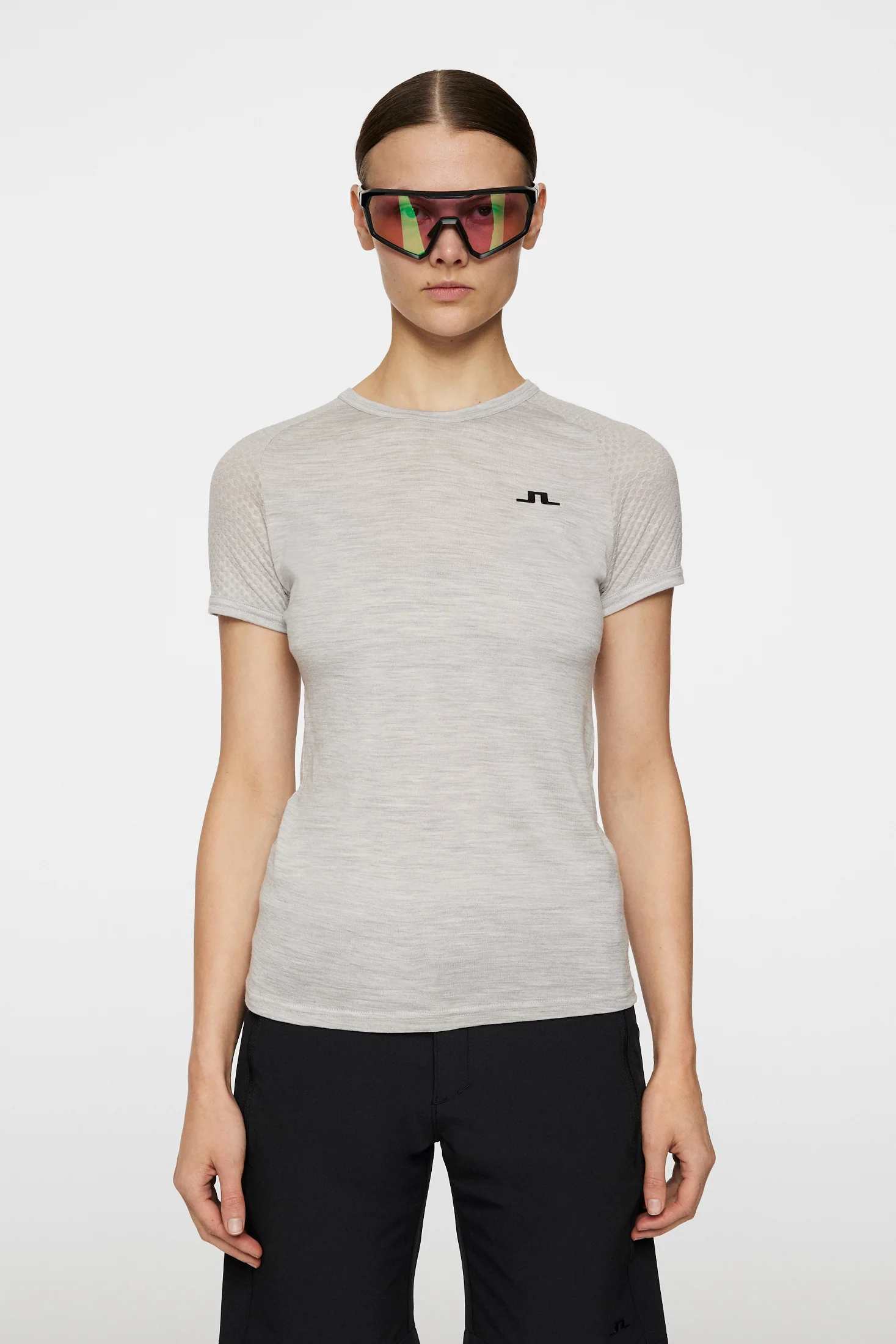 Bella Wool T-shirt / Light Grey Melange - Image 2