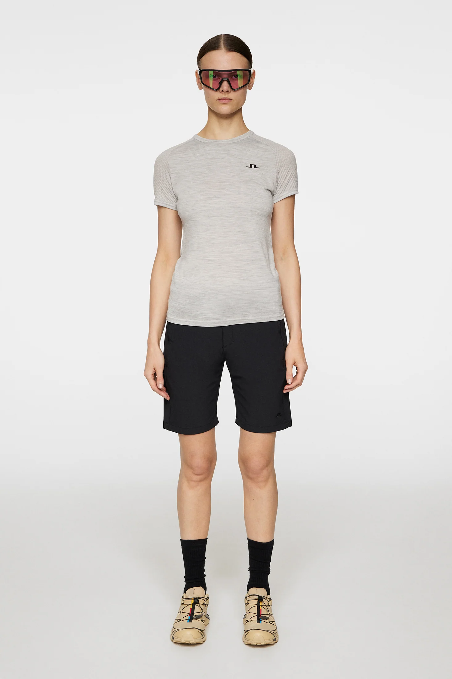 Bella Wool T-shirt / Light Grey Melange - Image 4