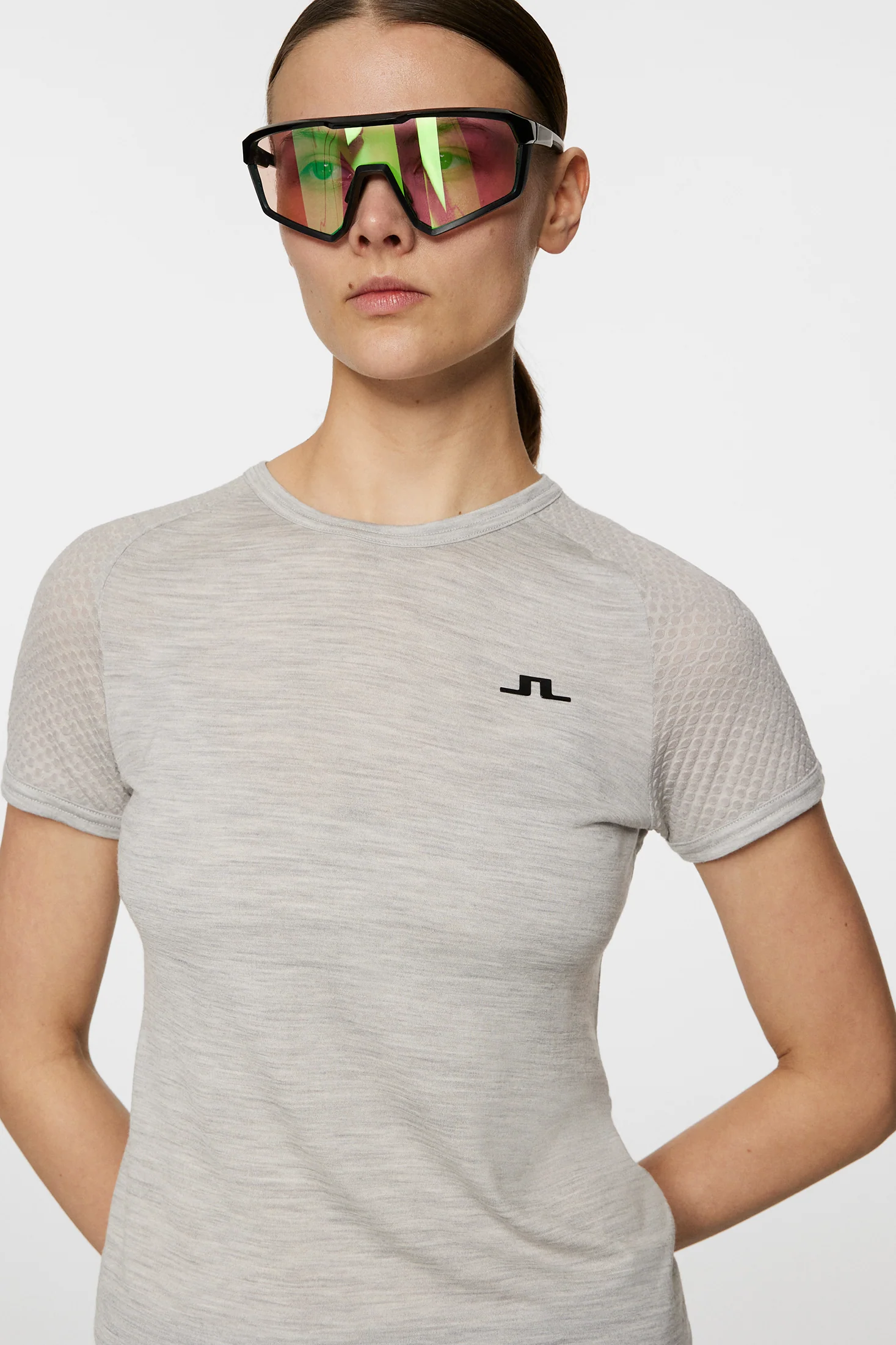 Bella Wool T-shirt / Light Grey Melange - Image 5