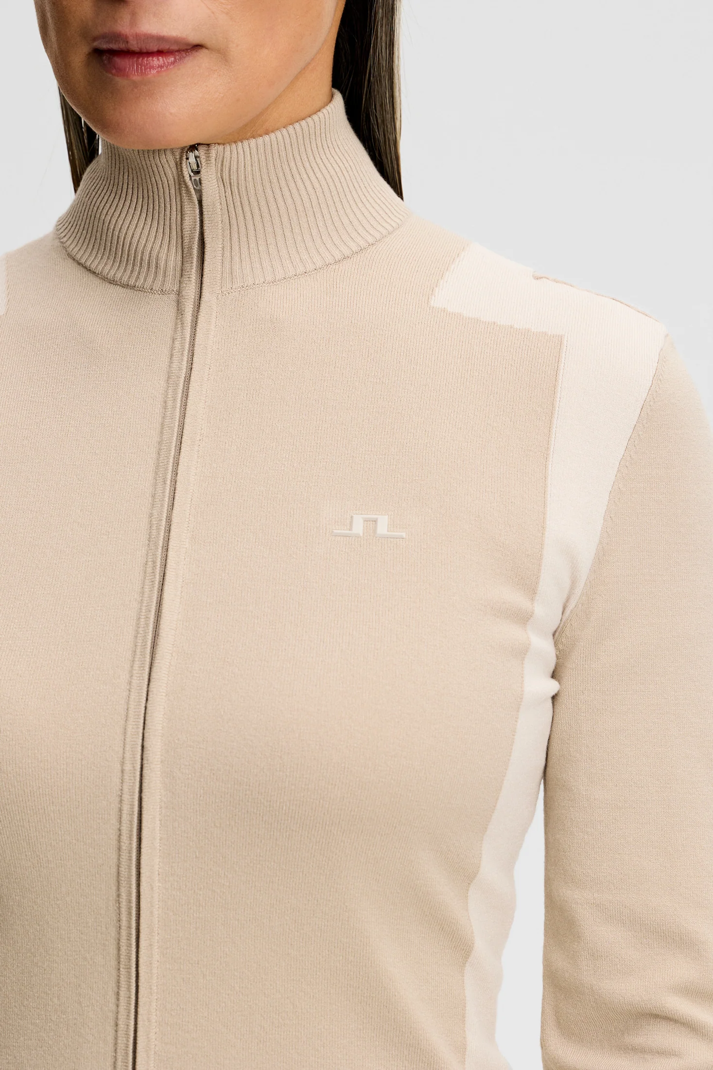 Bianca Knitted Zip Sweater / Island Fossil - Image 5