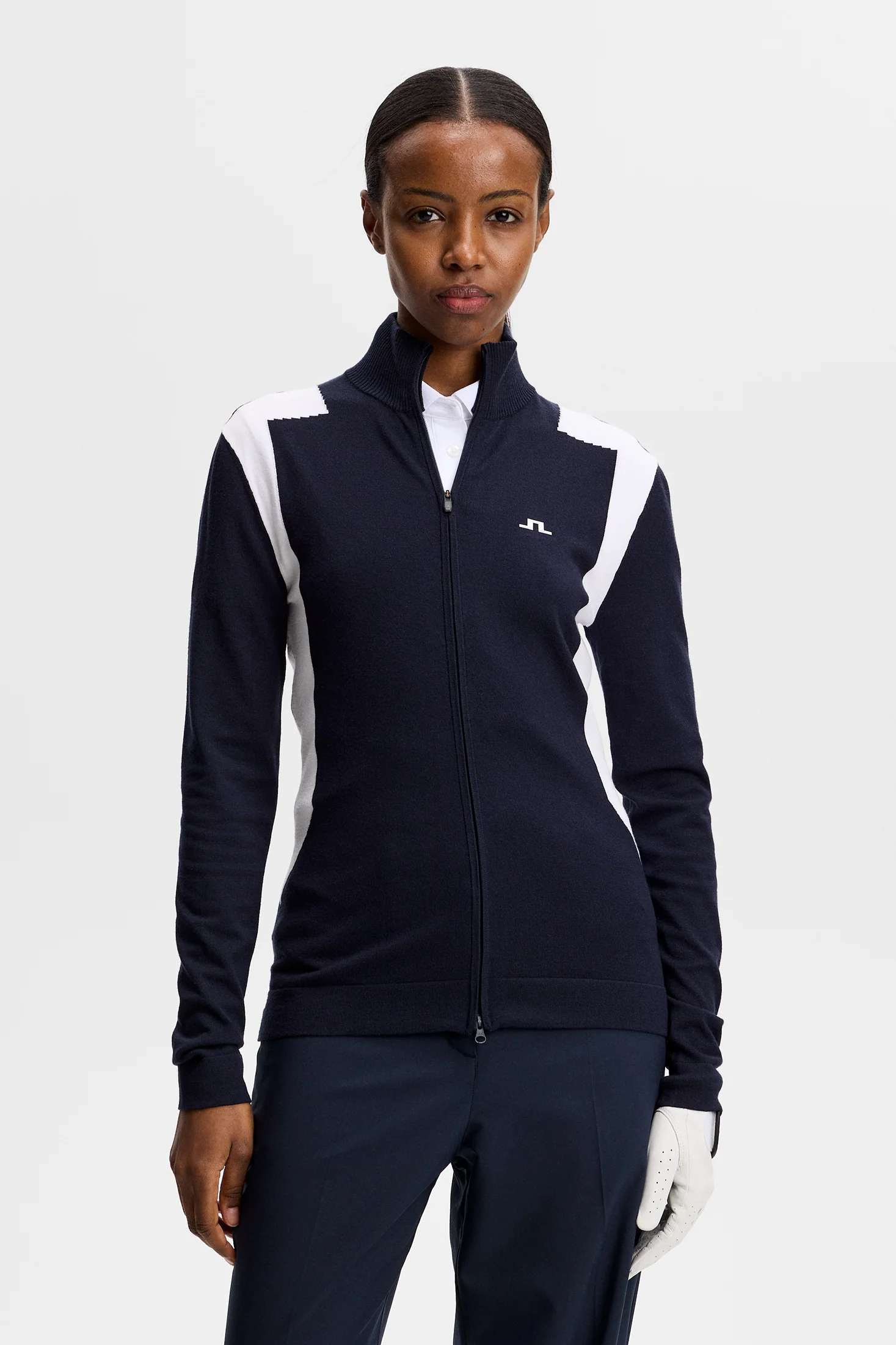 Bianca Knitted Zip Sweater / JL Navy - Image 2