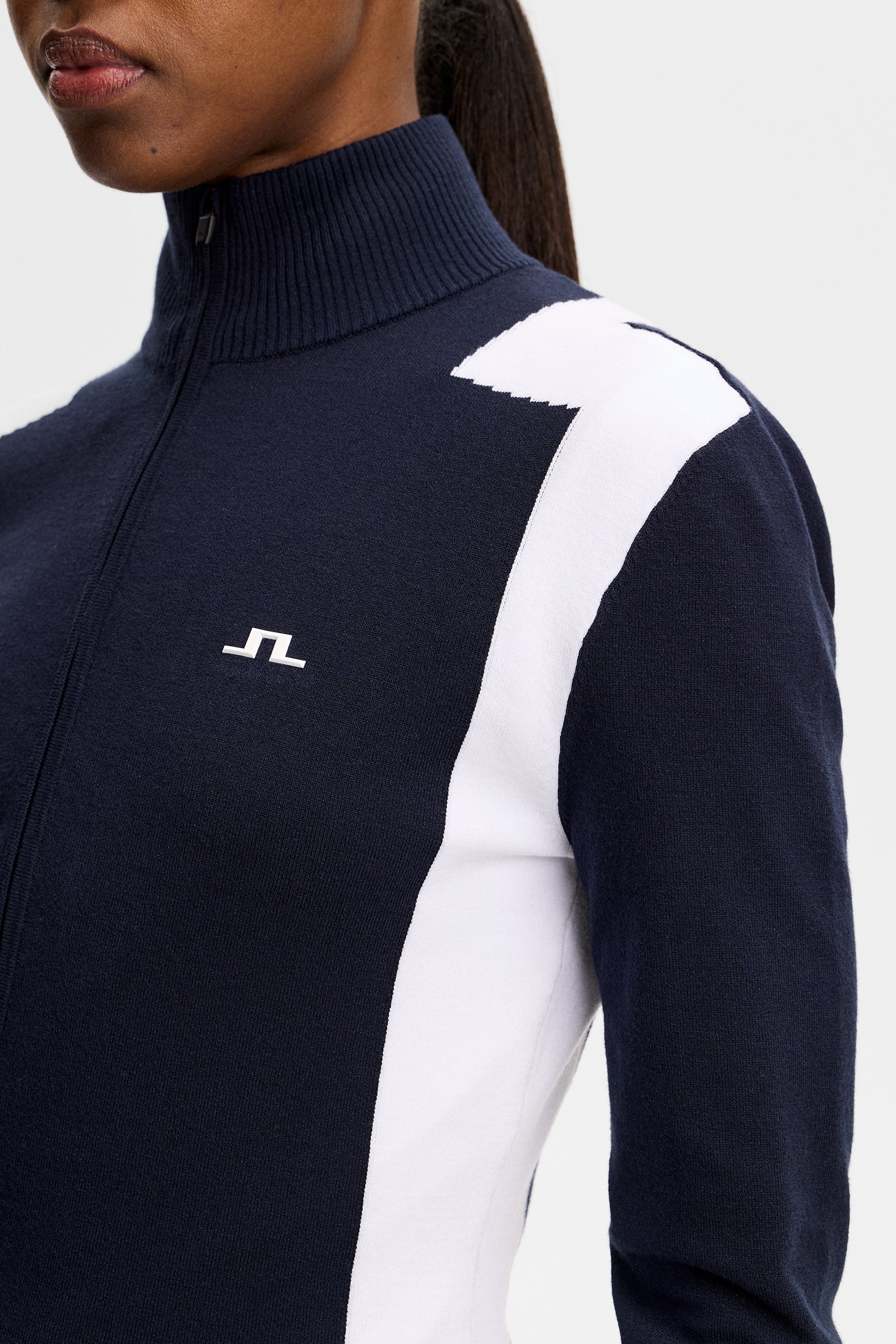 Bianca Knitted Zip Sweater / JL Navy - Image 6