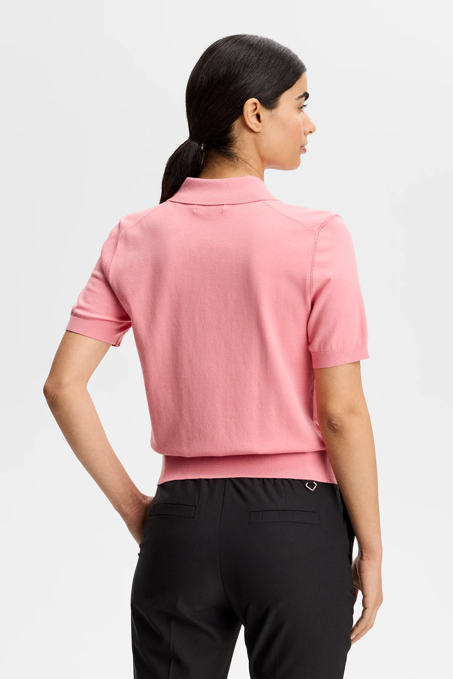 Blake SS Knit Polo / Flamingo Plume - Image 4