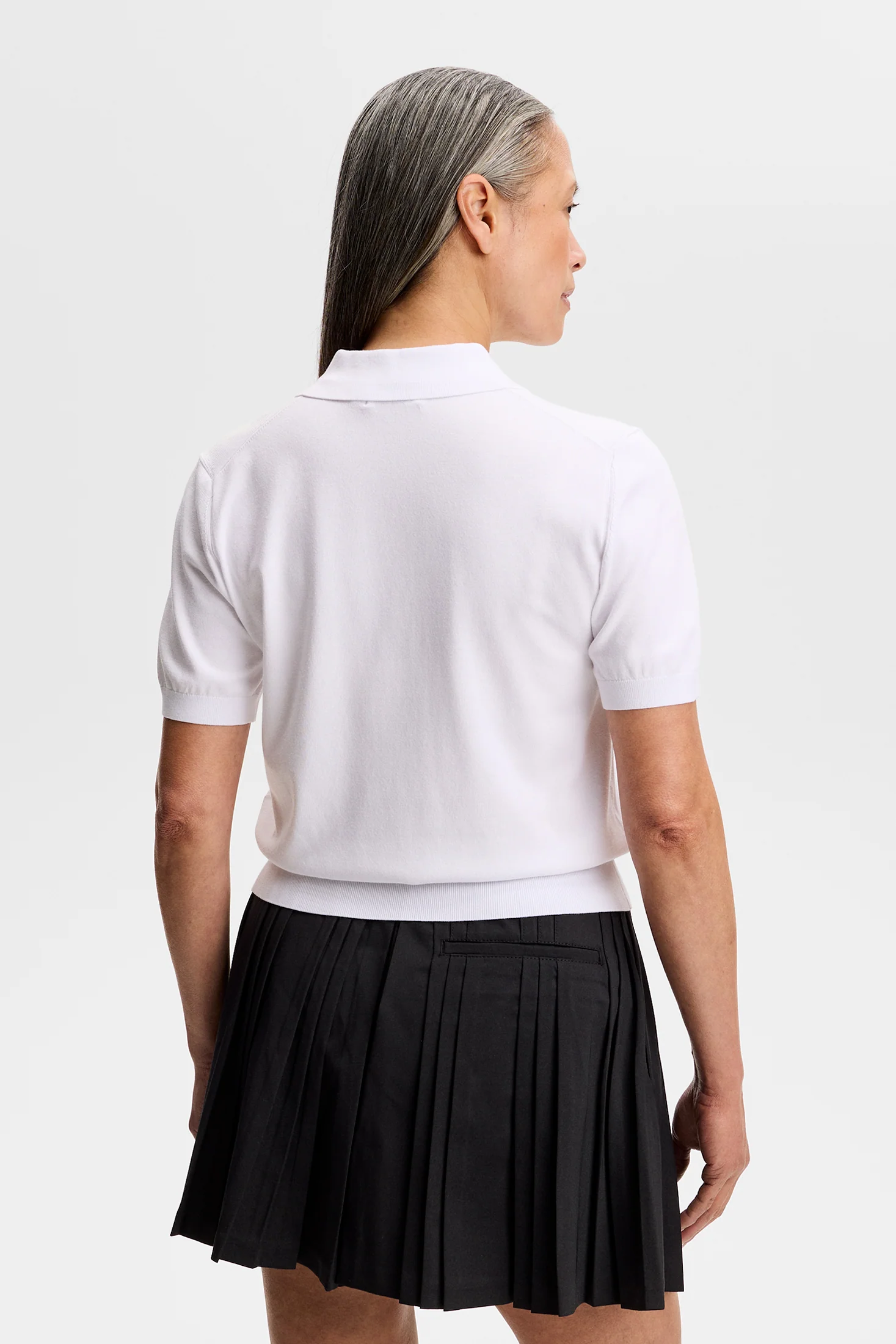 Blake SS Knit Polo / White - Image 3
