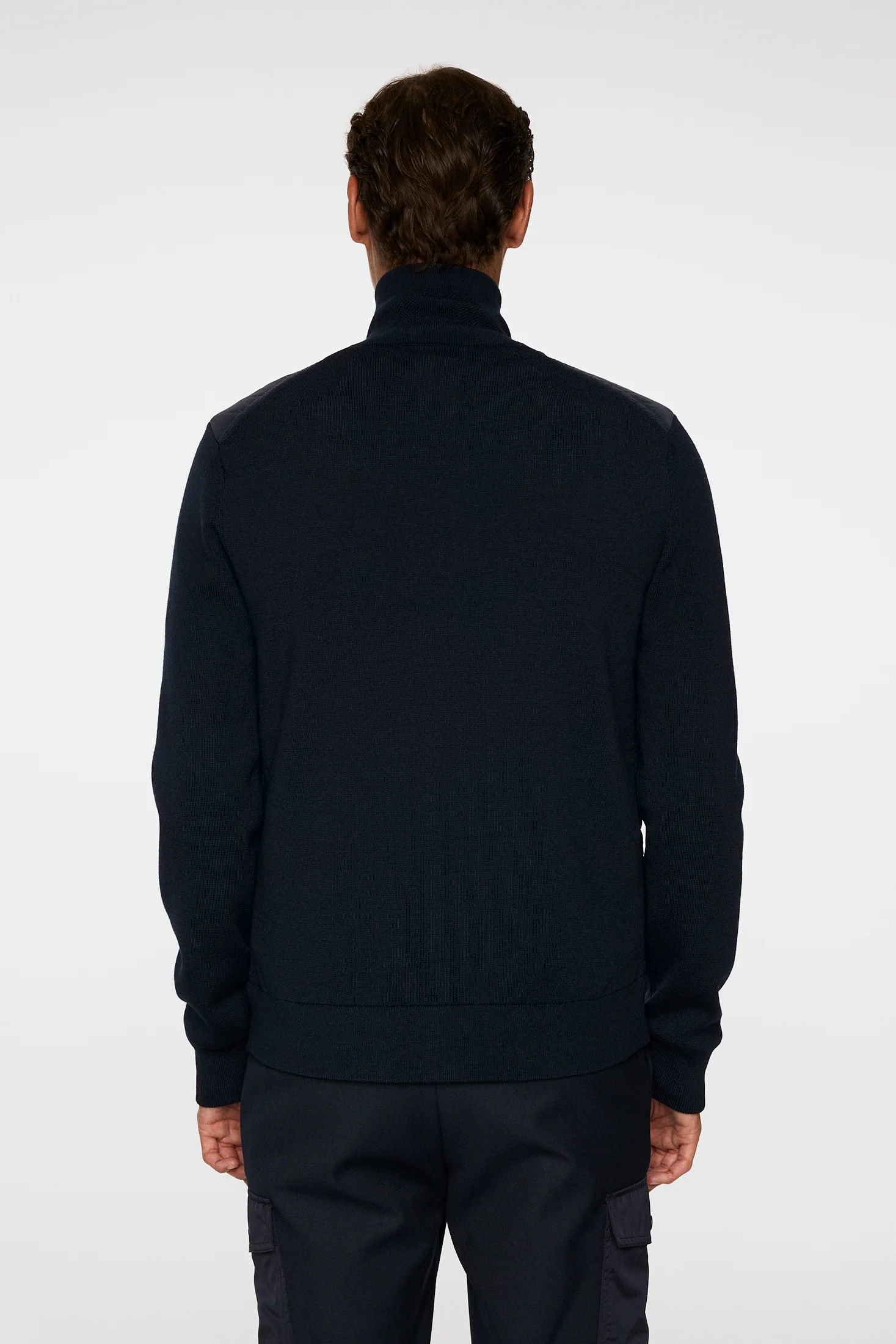 Bodie Knitted Hybrid Jacket / JL Navy - Image 3