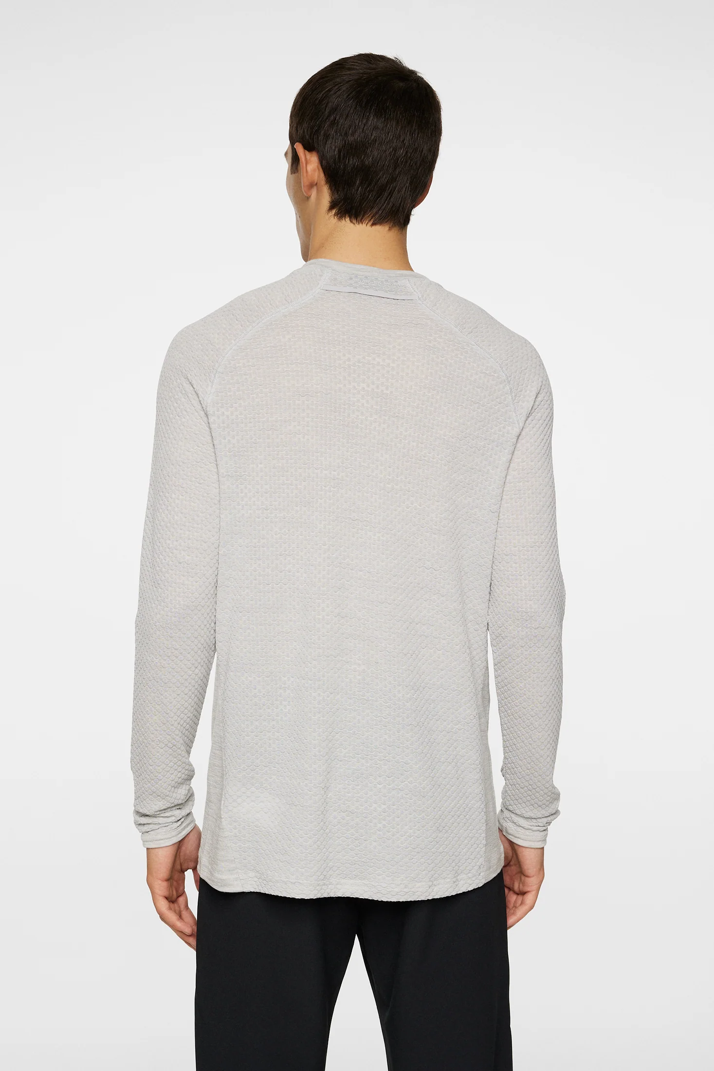 Brent Wool Long Sleeve / Light Grey Melange - Image 4
