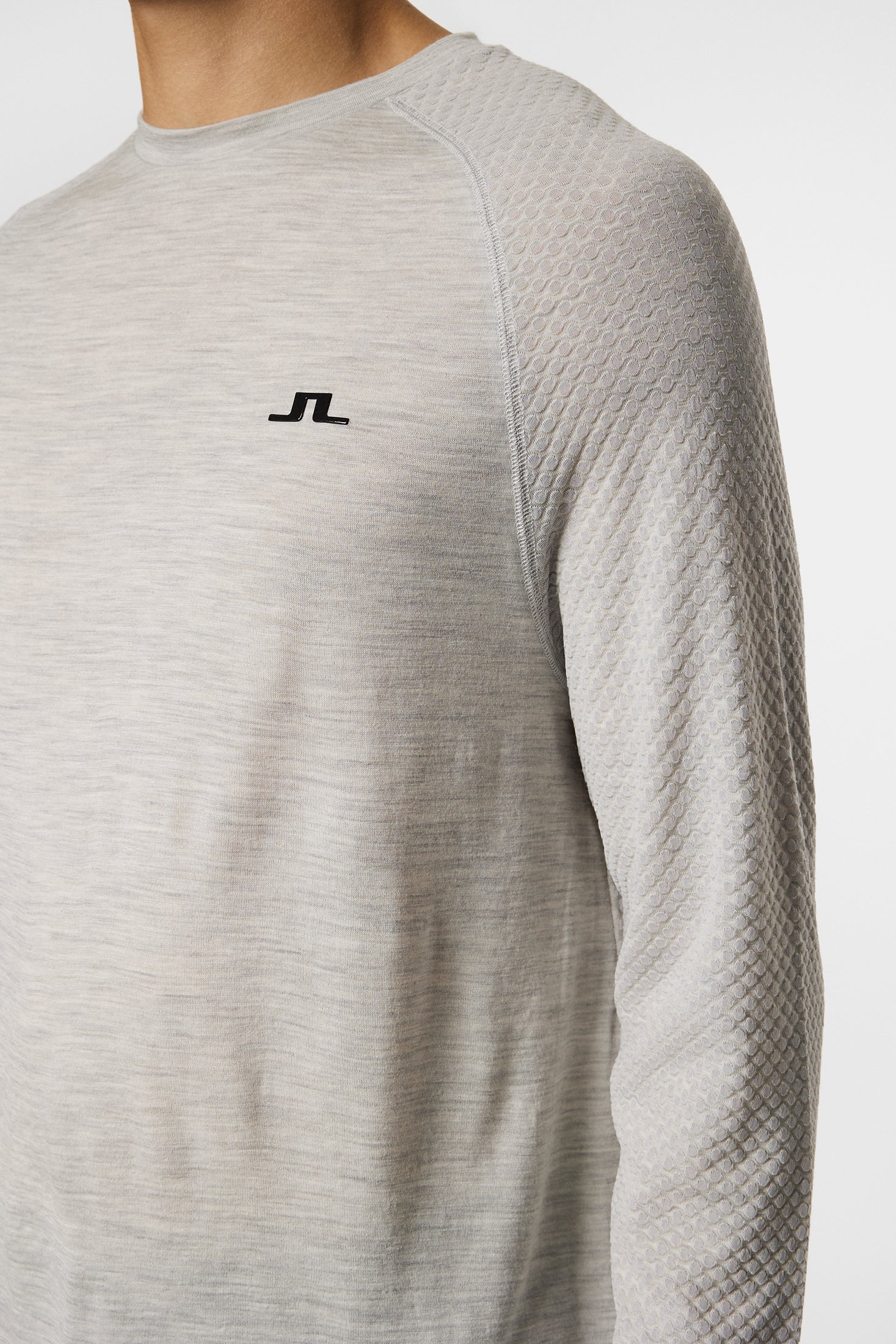 Brent Wool Long Sleeve / Light Grey Melange - Image 7