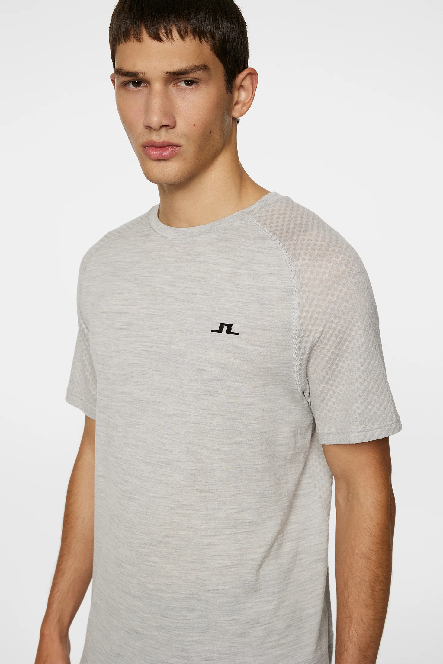Brent Wool T-shirt / Light Grey Melange - Image 5
