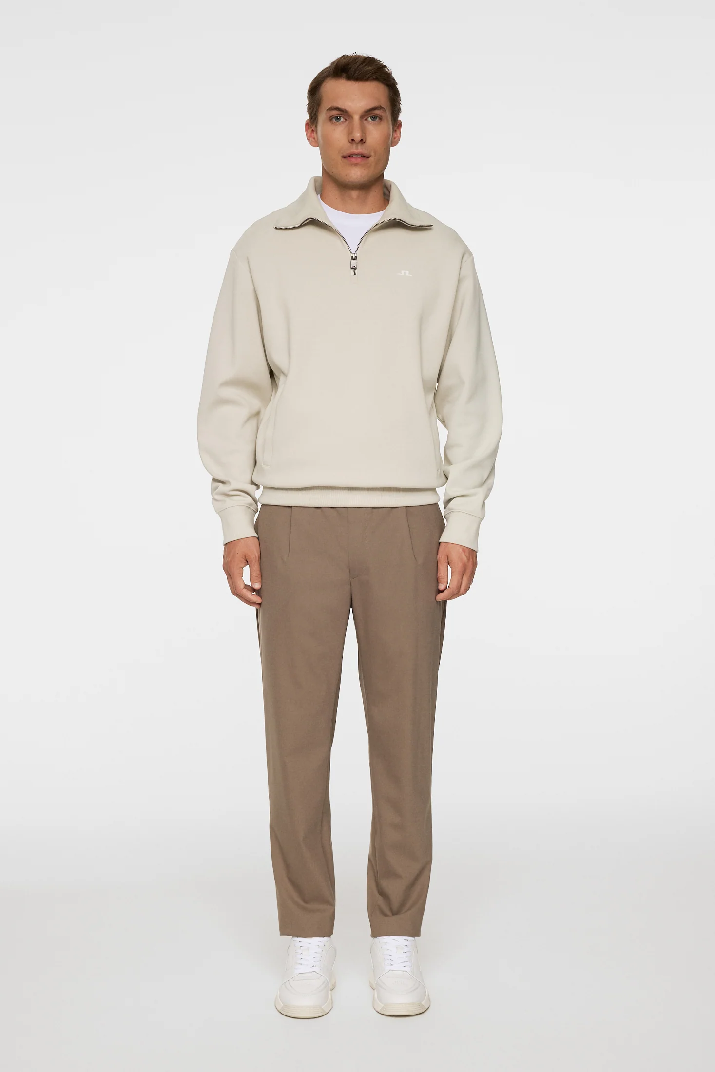 Callan quarter zip / Moonbeam - Image 4