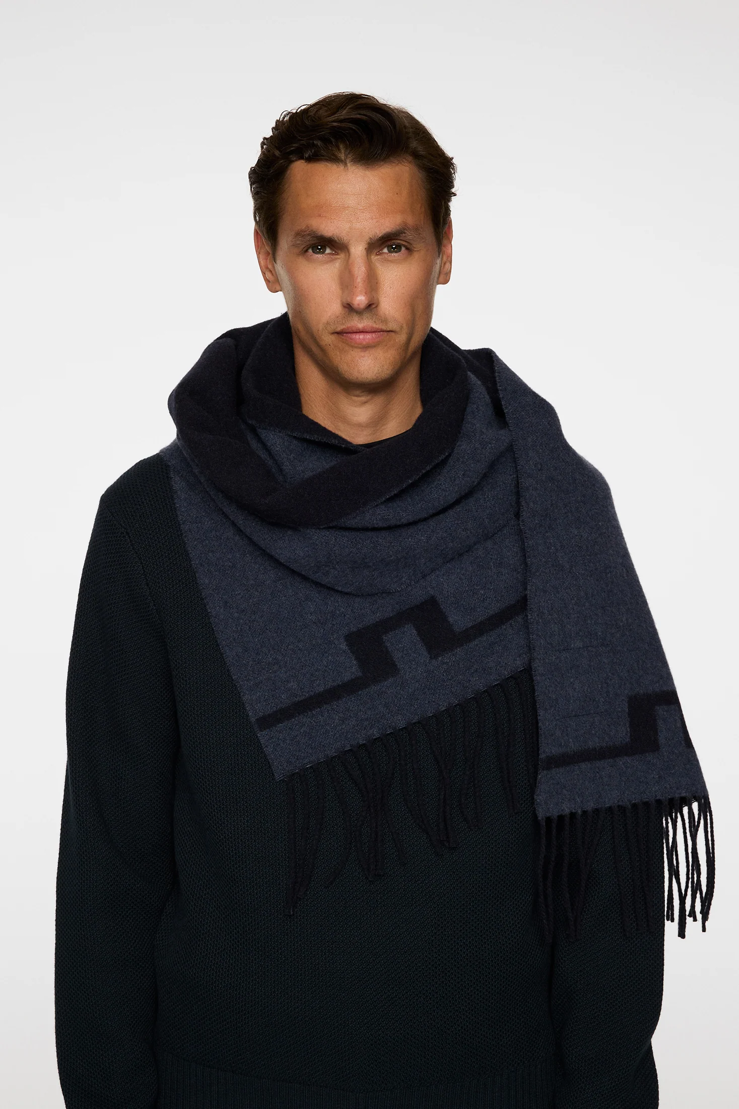 Champ Double Sided  Scarf / JL Navy - Image 2