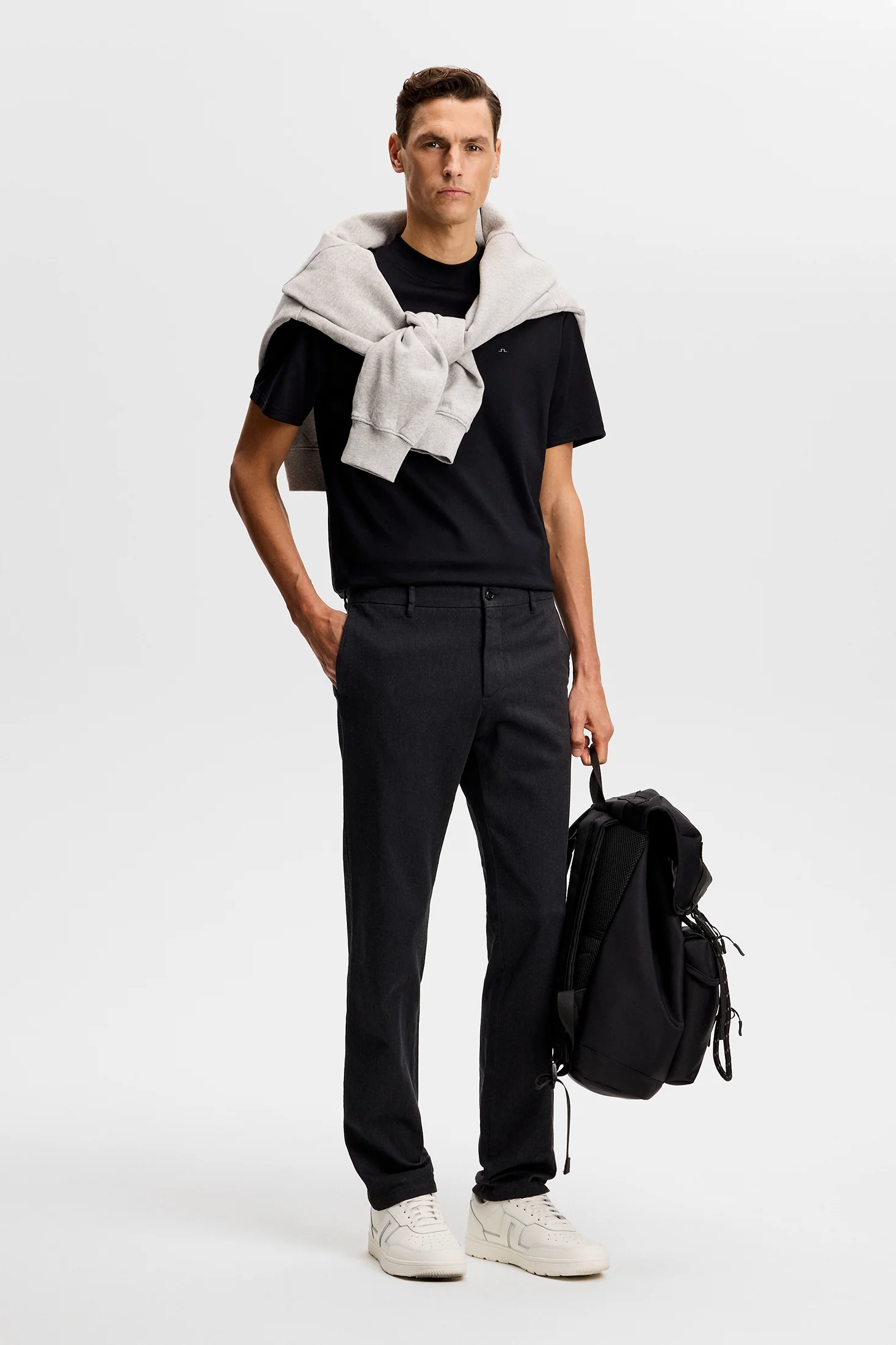 Ched Flannel Twill Pants / Dark Grey Melange - Image 5