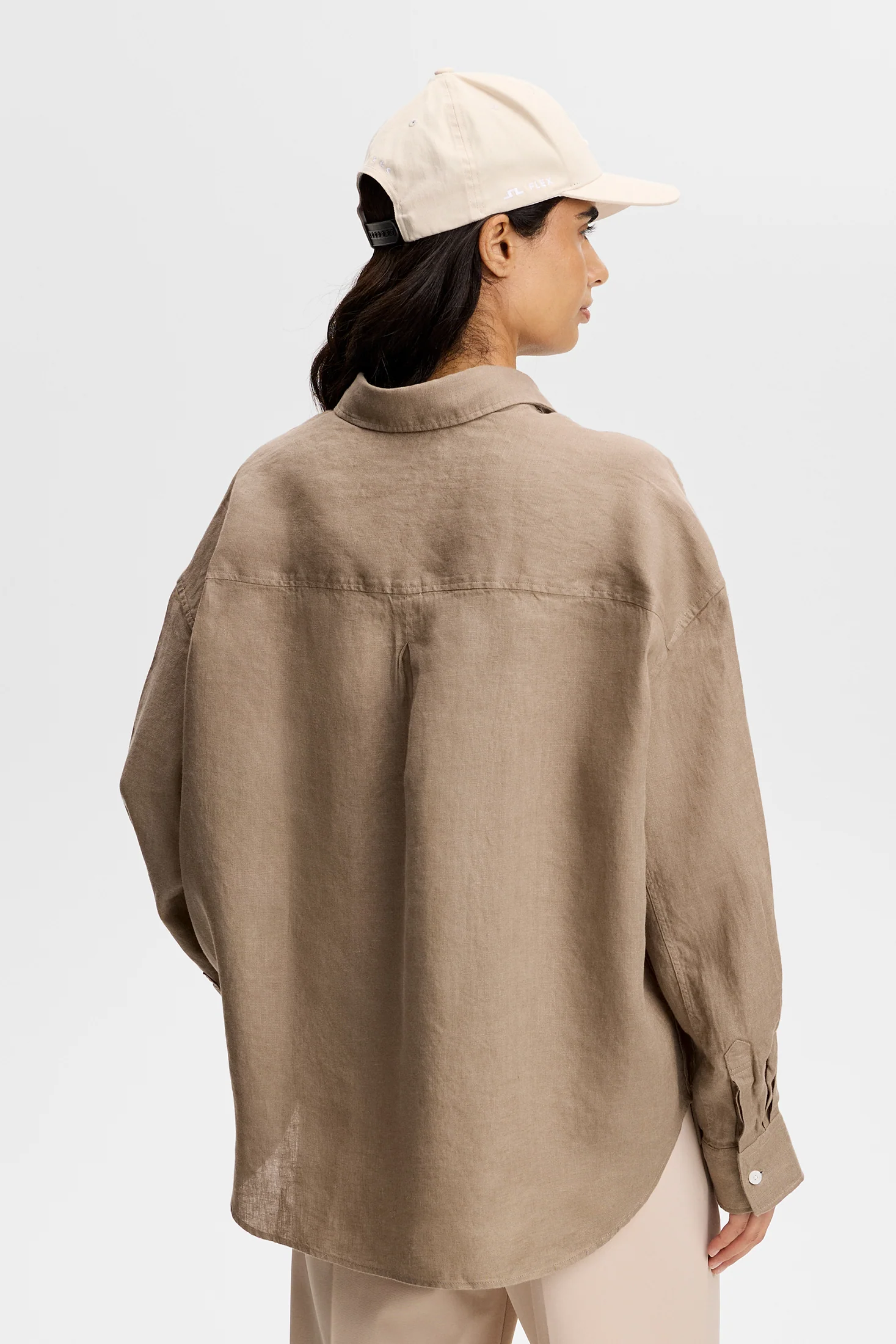 Clairo Clean Linen Shirt / Brindle - Image 3