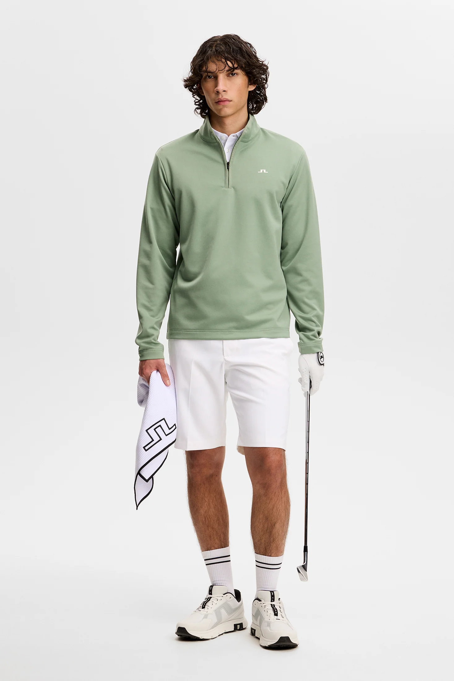 Clide Quarter Zip Mid Layer / Hedge Green - Image 4
