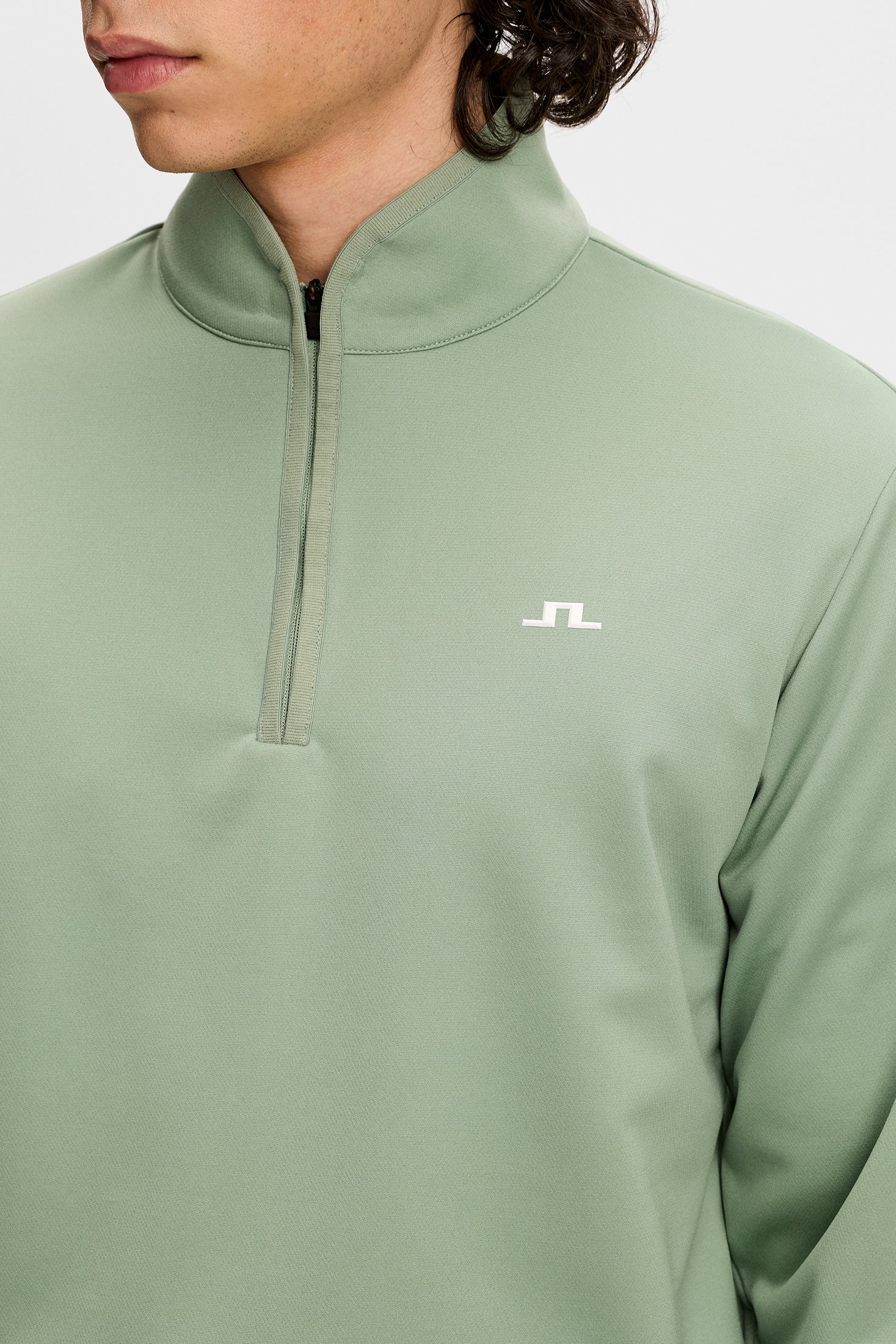 Clide Quarter Zip Mid Layer / Hedge Green - Image 5