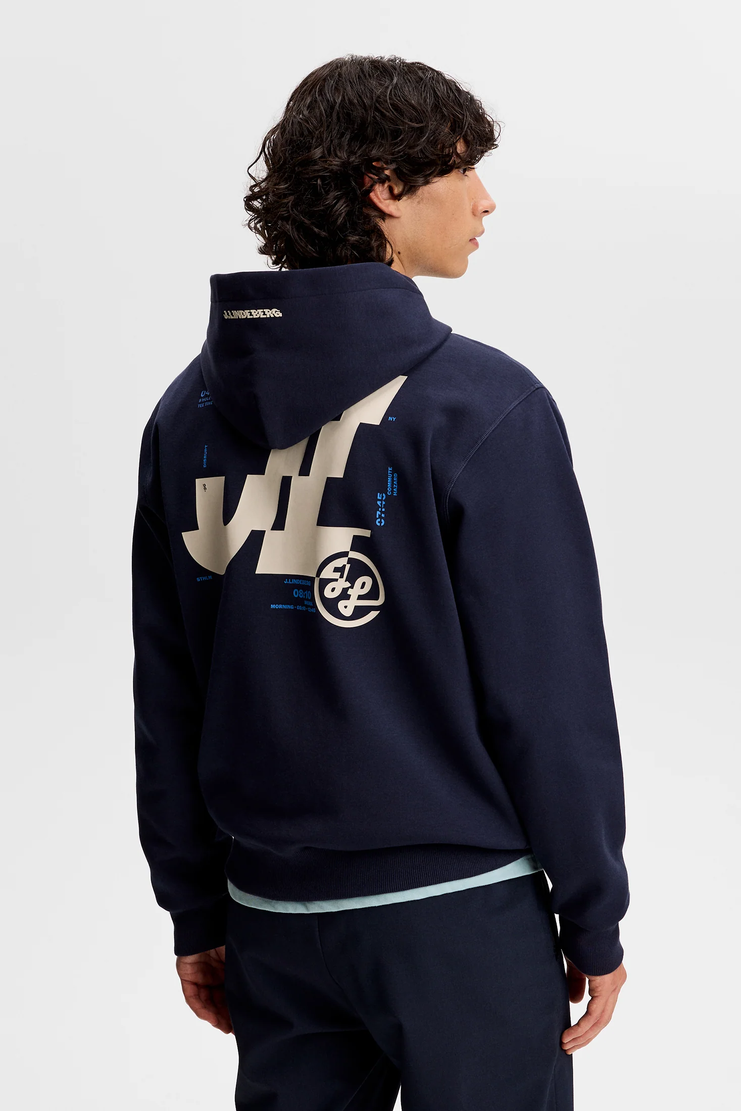 Club Printed Hood / JL Navy - Image 4