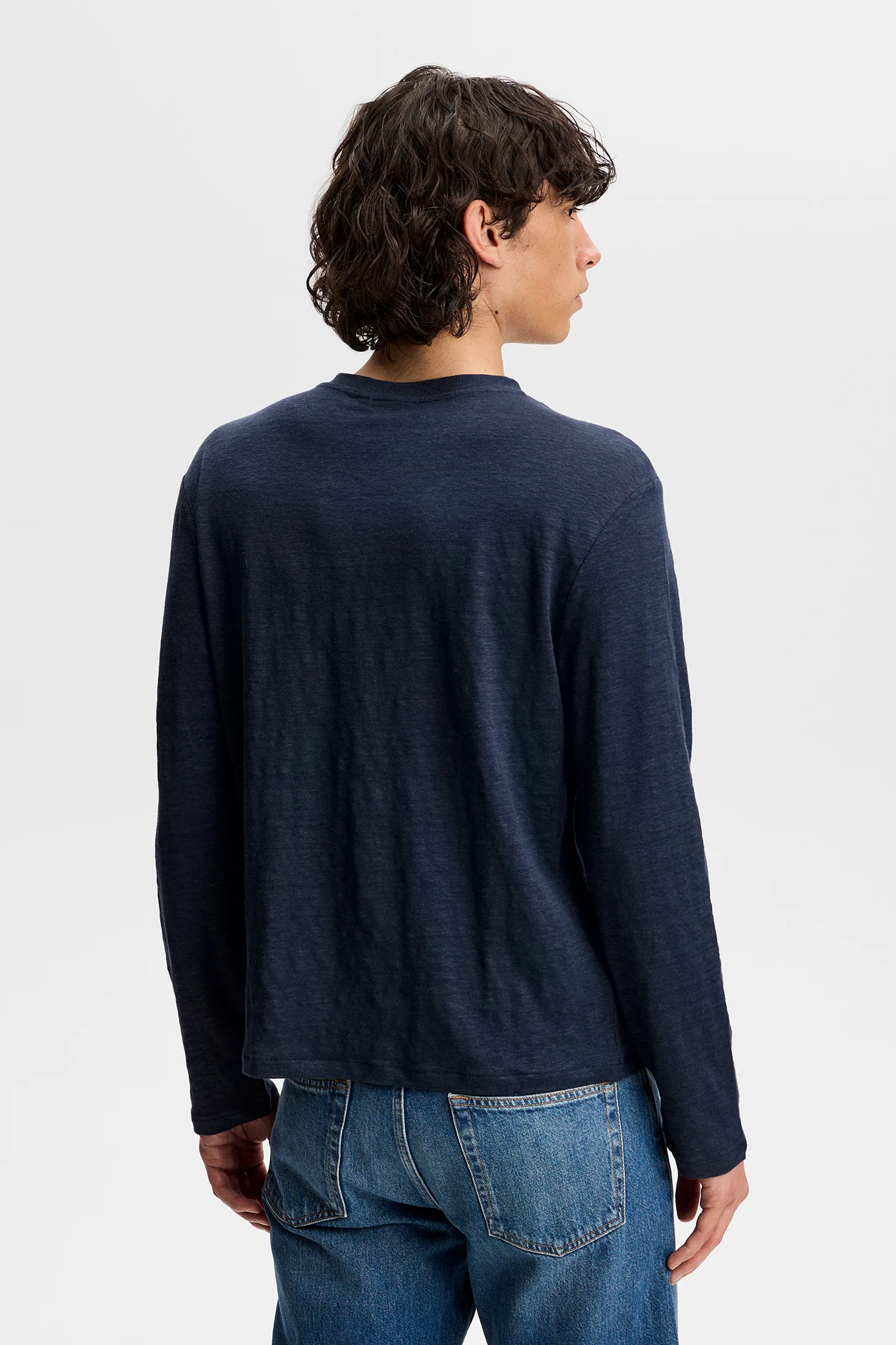 Coma Linen LS / JL Navy - Image 3