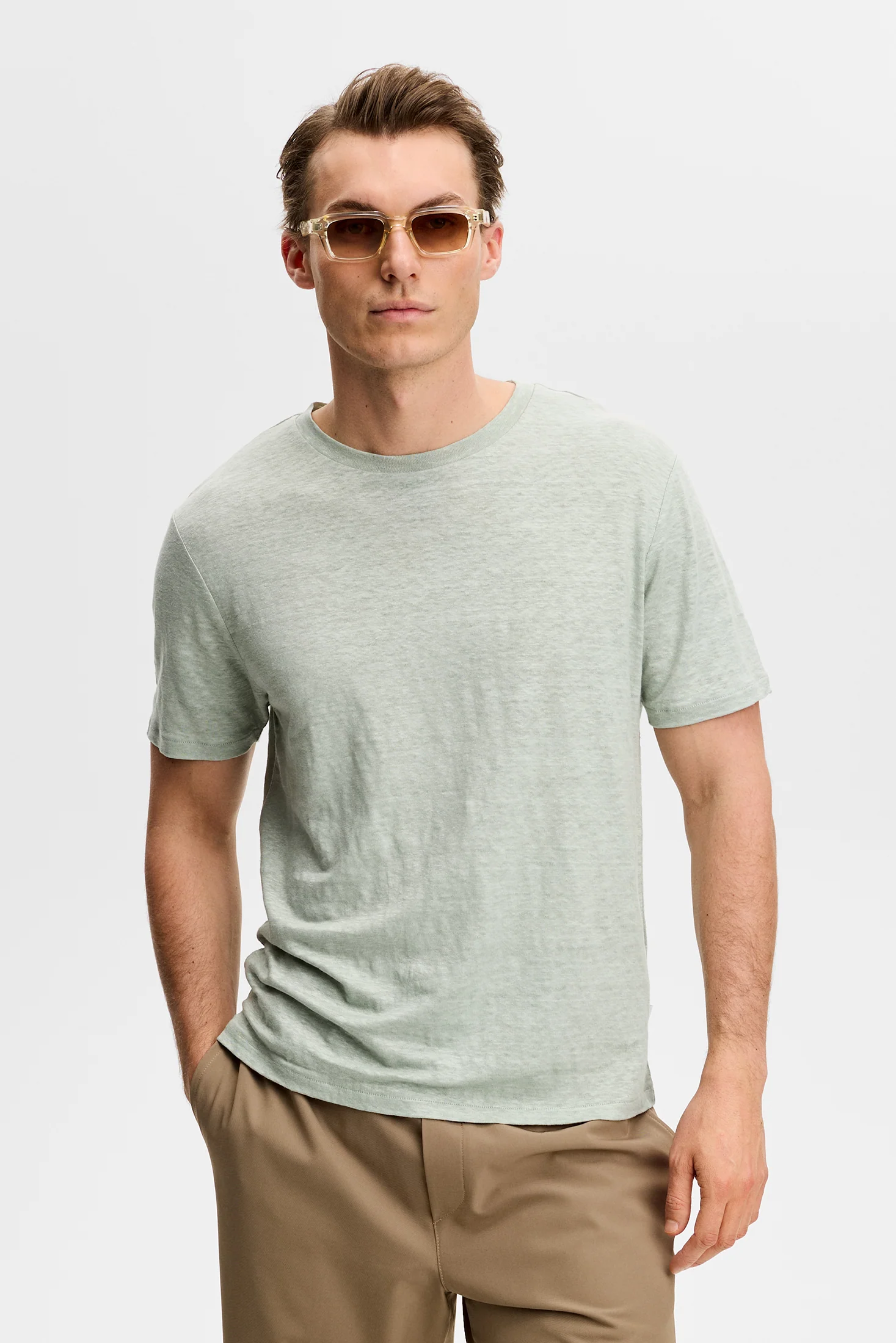 Coma Linen Tee / Jadeite - Image 2