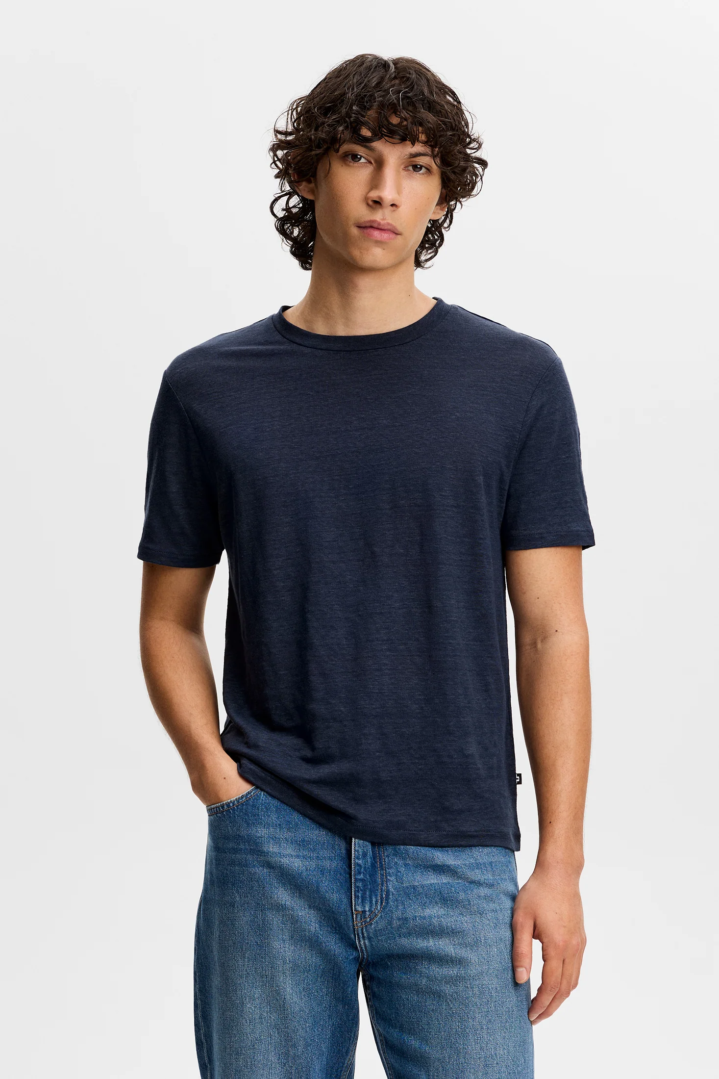 Coma Linen Tee / JL Navy - Image 2