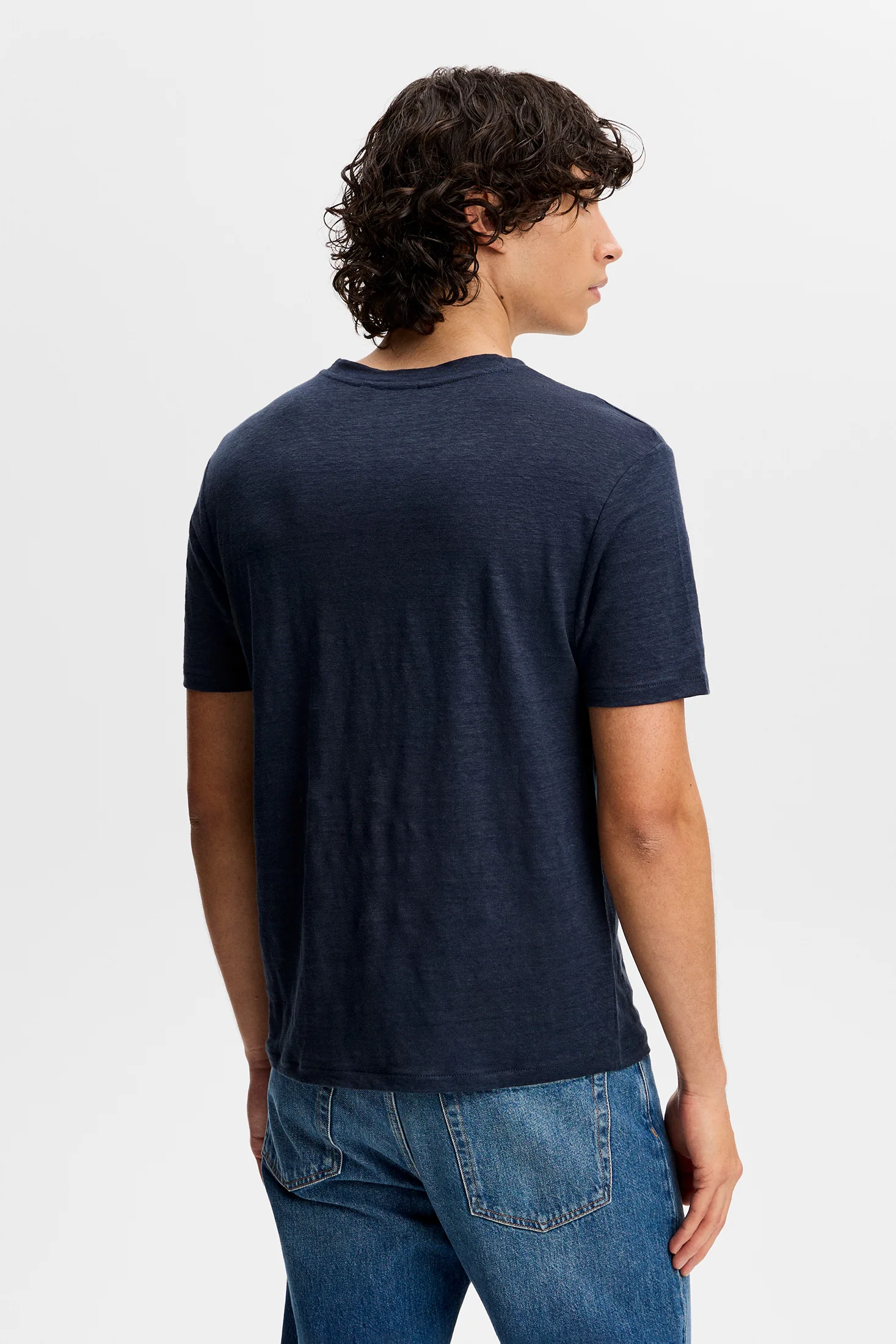 Coma Linen Tee / JL Navy - Image 3